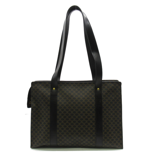 Celine Tote Bag Black Brown PVC coated canvas