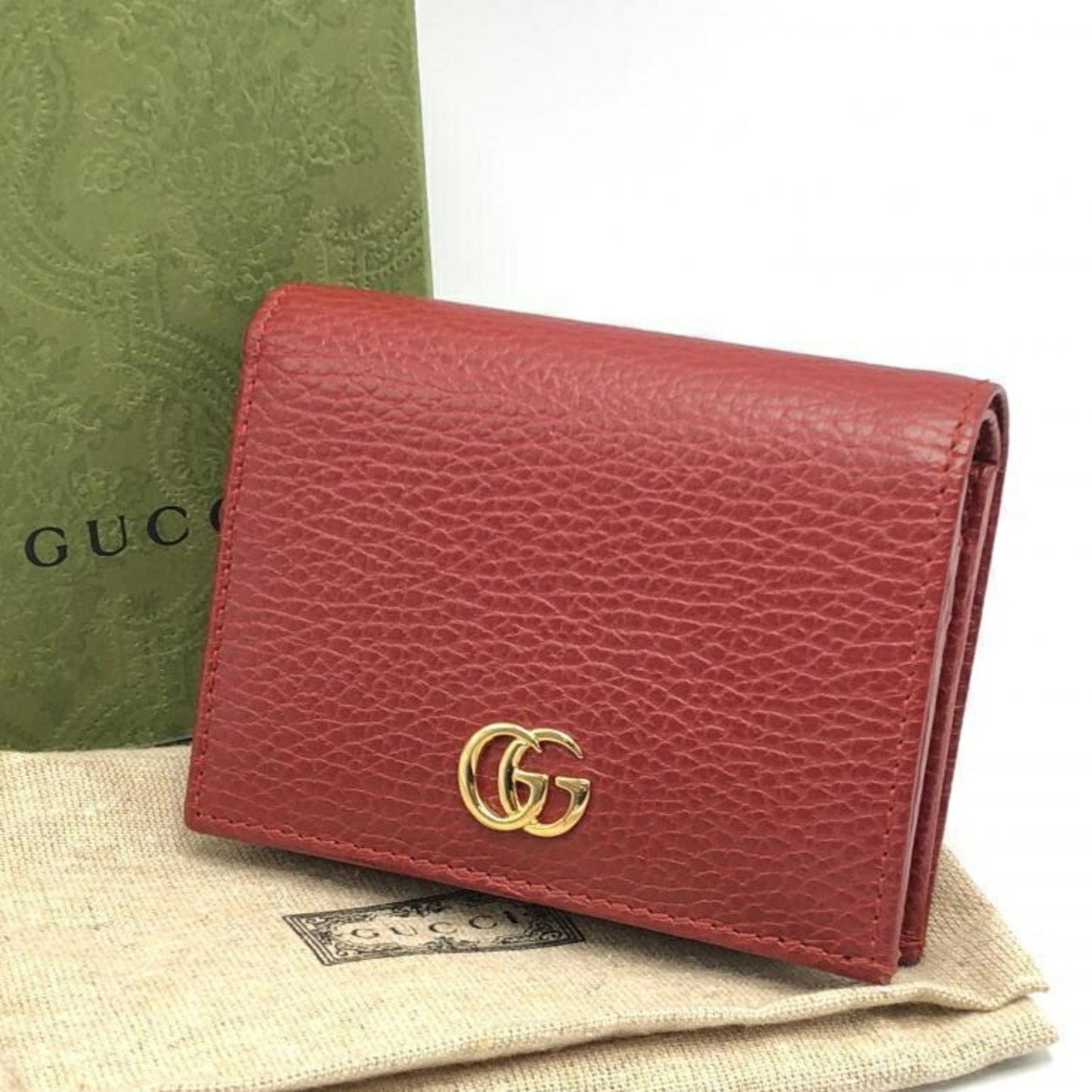 Gucci Folio Wallet GG Marmont Red 456126