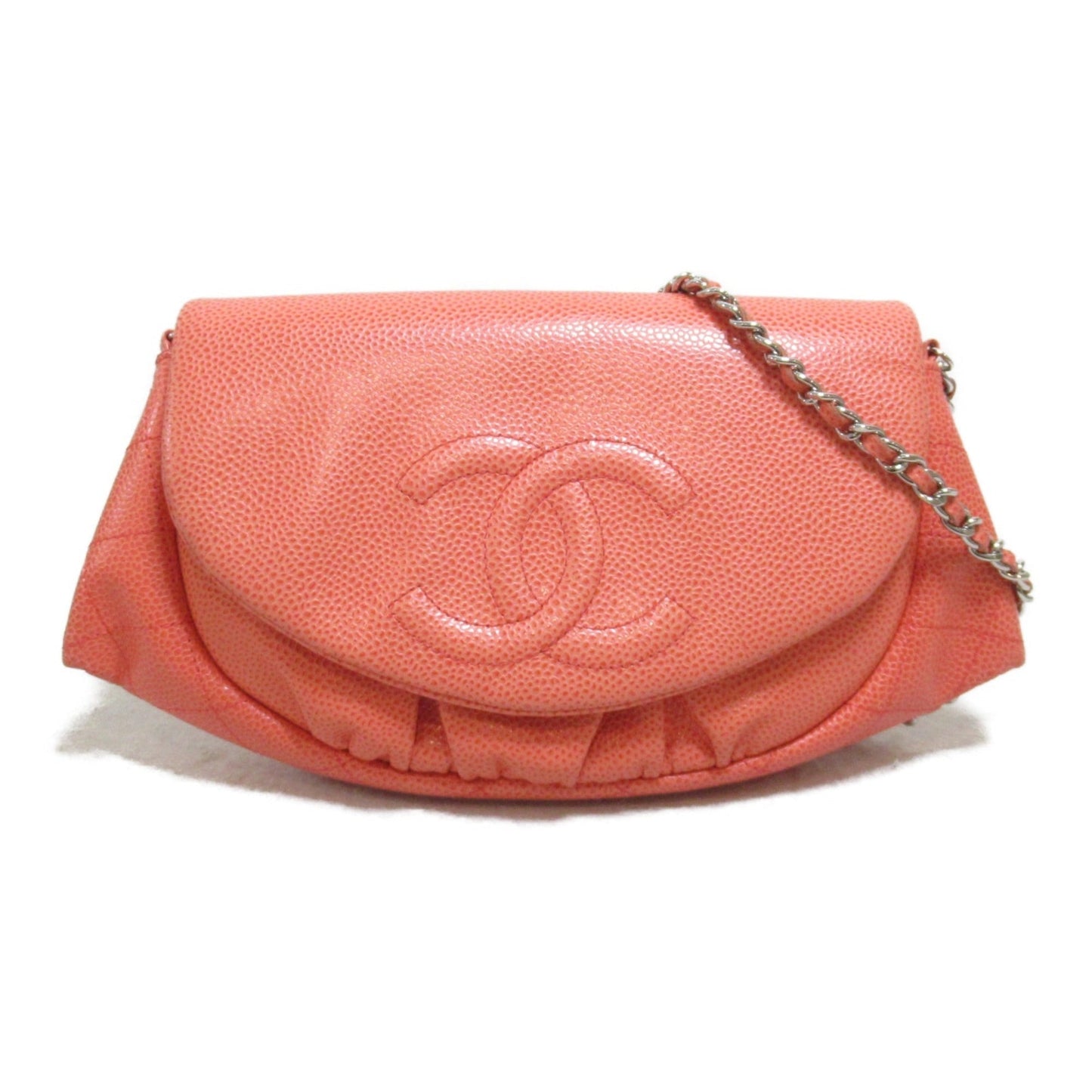 CHANEL Chain wallet Pink Caviar Skin [Grained Calf]