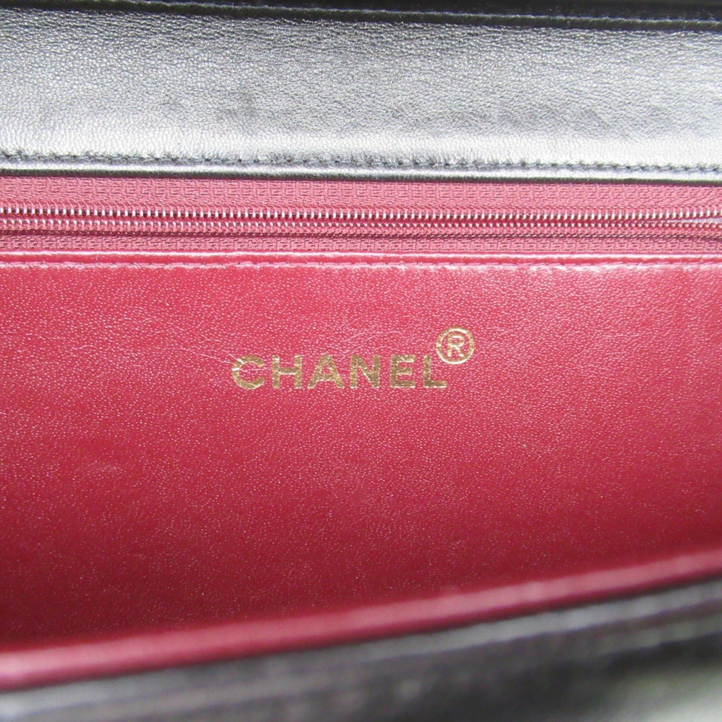 CHANEL Push Lock ChainShoulder Black Lambskin [sheep leather]