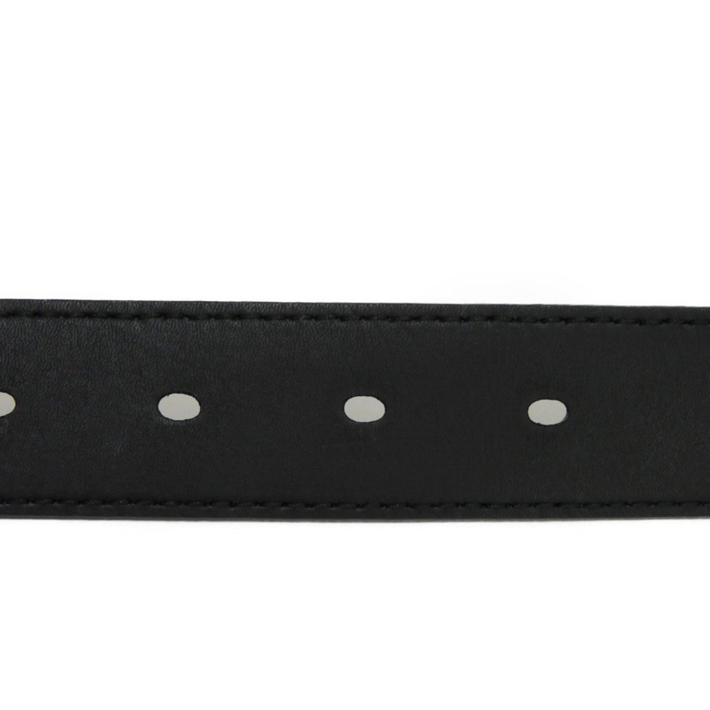 DIOR HOMME Belt DIOR Signature 3mm 90 Grained Calf Black Silver Logo 4173PLTAB_H00N Men's