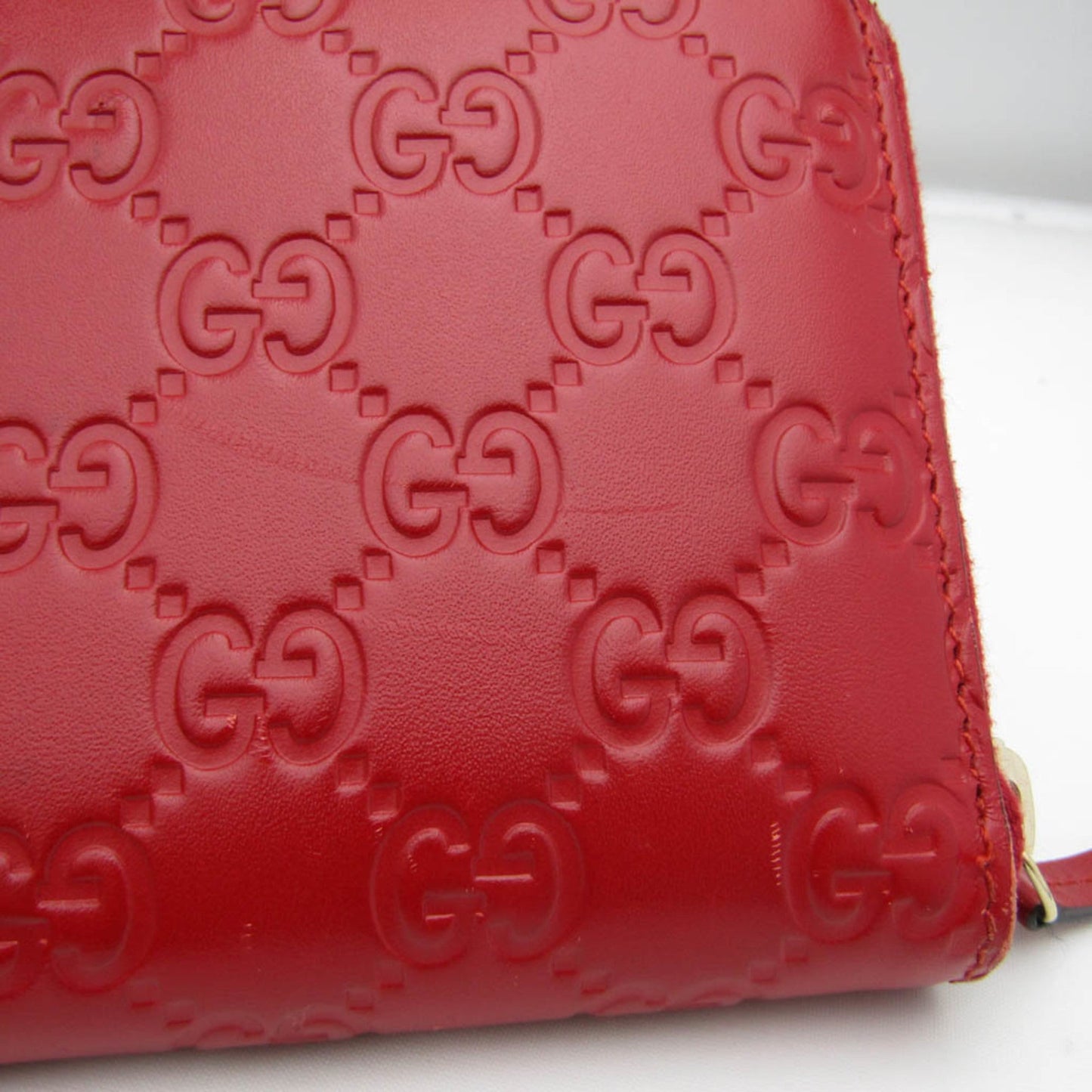 GUCCIssima 388680 GG Leather Long Wallet [bi-fold] Red Color