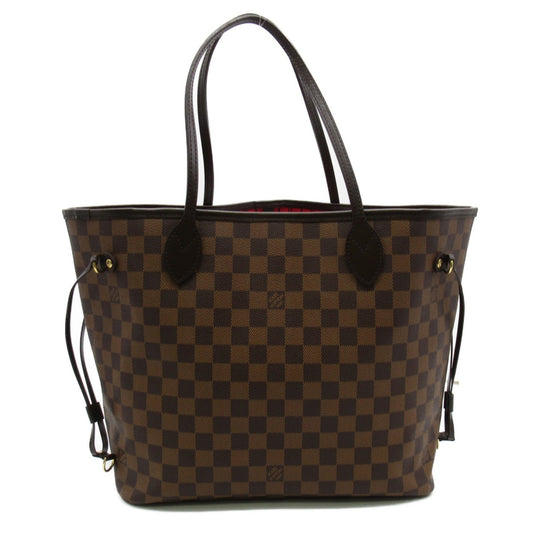 LOUIS VUITTON Neverfull MM Tote Bag Brown Ebene Damier PVC coated canvas N51105