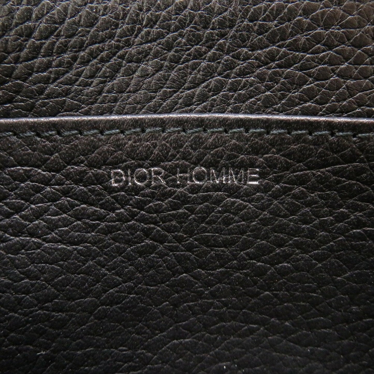 DIOR HOMME Leather Black Men's Round Coin Case