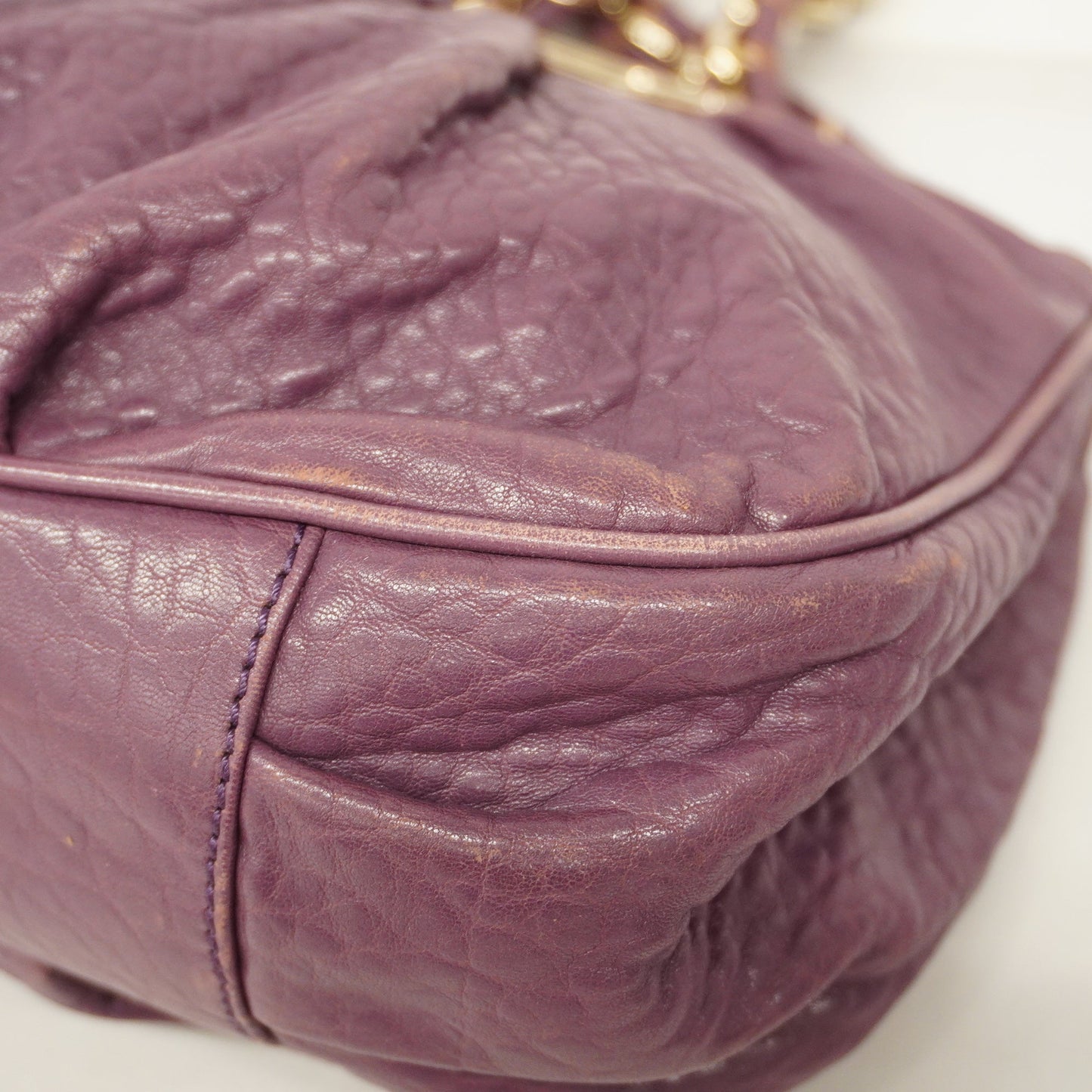 FENDIAuth  Tote Bag Women's Leather Tote Bag Purple