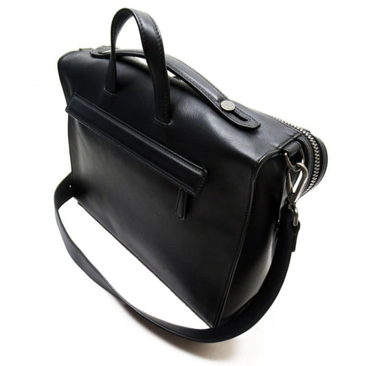 Fendi handbag diagonal shoulder bag 2Way business black leather 7VA400