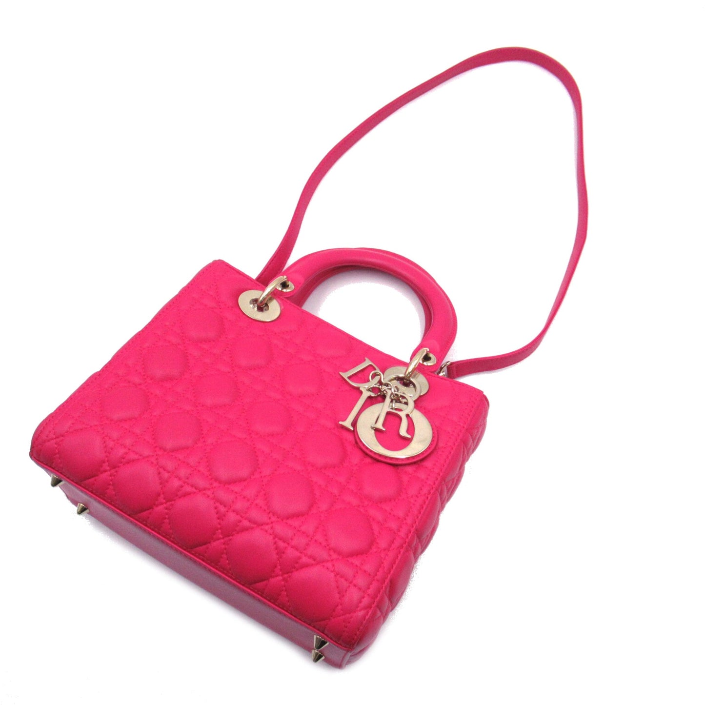 Dior Lady Dior 2way tote Pink Lambskin [sheep leather] 16-BO-0113