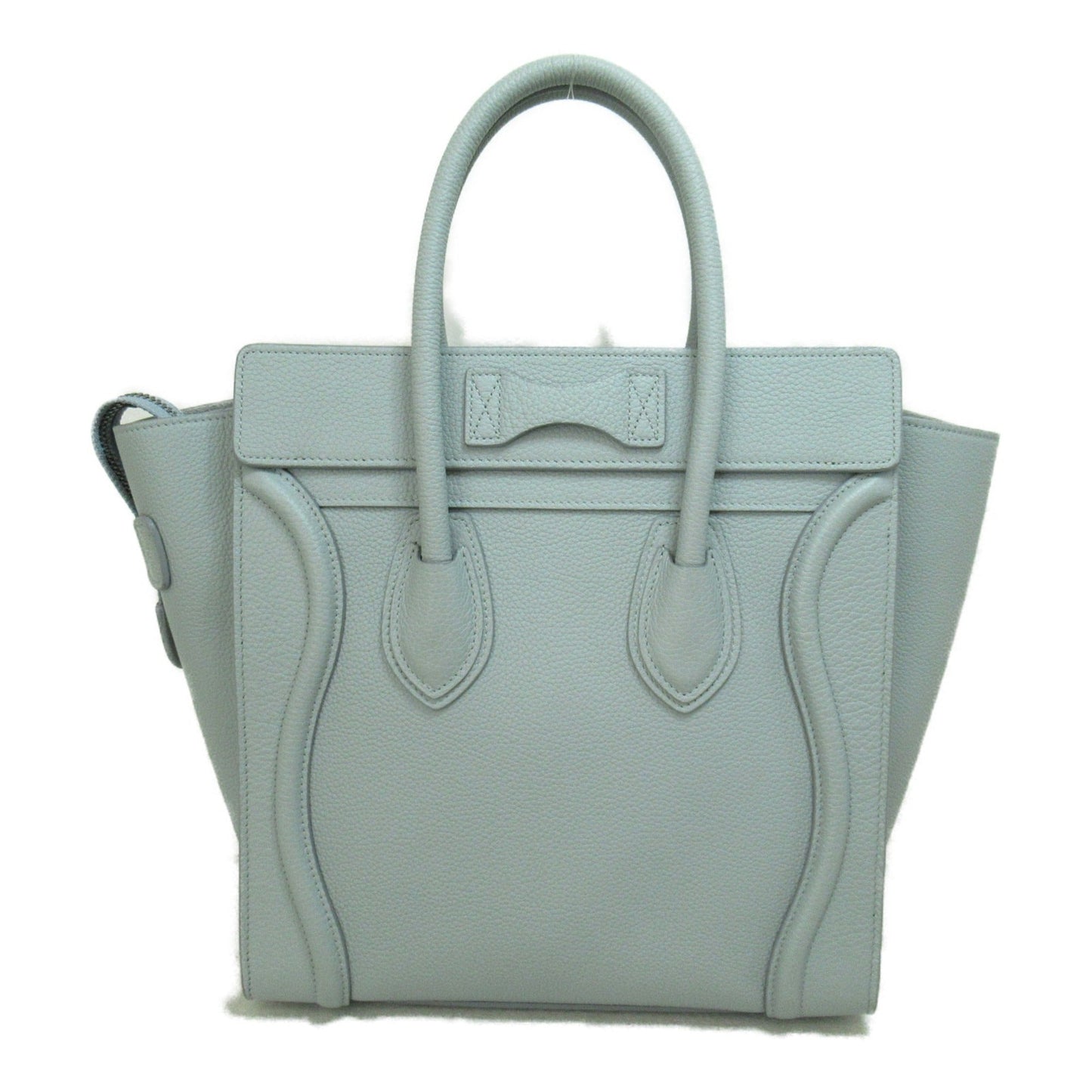 Celine Luggage Micro Shopper Tote Bag Blue Light blue leather