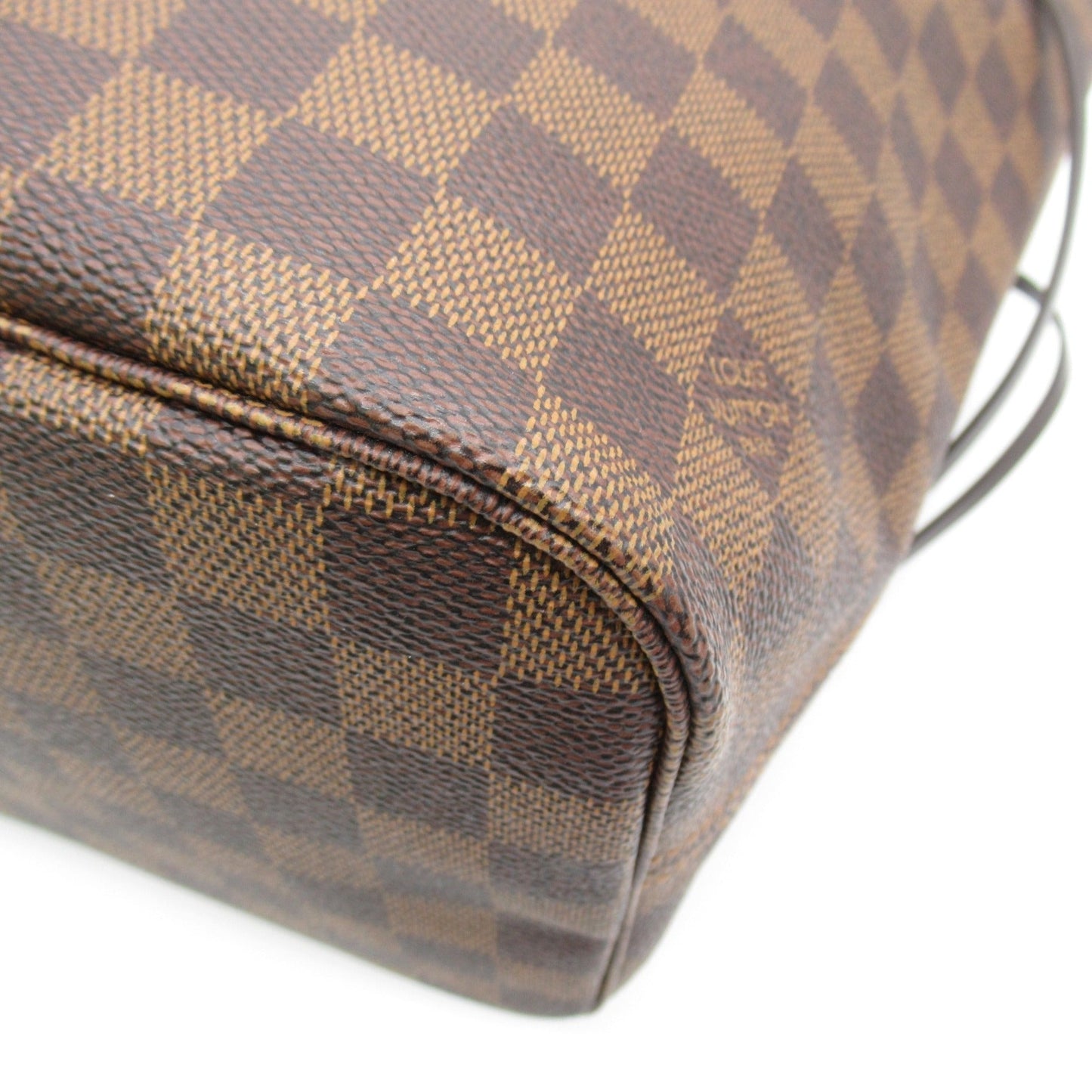 LOUIS VUITTON Neverfull MM Tote Bag Brown Ebene Damier PVC coated canvas N51105