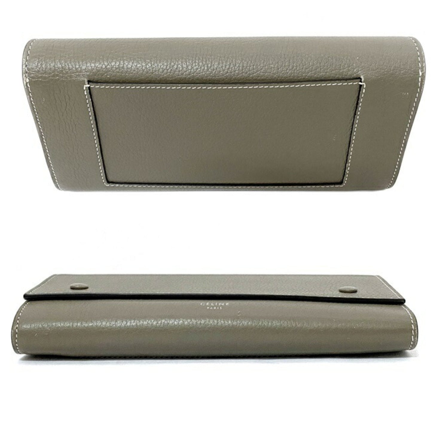 Celine bi-fold long wallet large flap multifunction beige yellow Thule 101673AFE 09SO leather Celine ladies bicolor