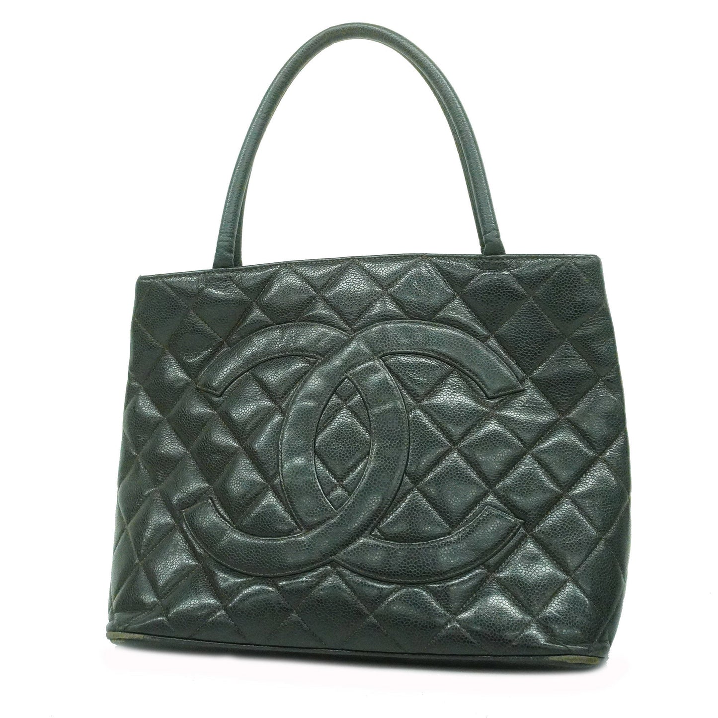 CHANEL  Reprint Tote Women's Caviar Leather Tote Bag Black