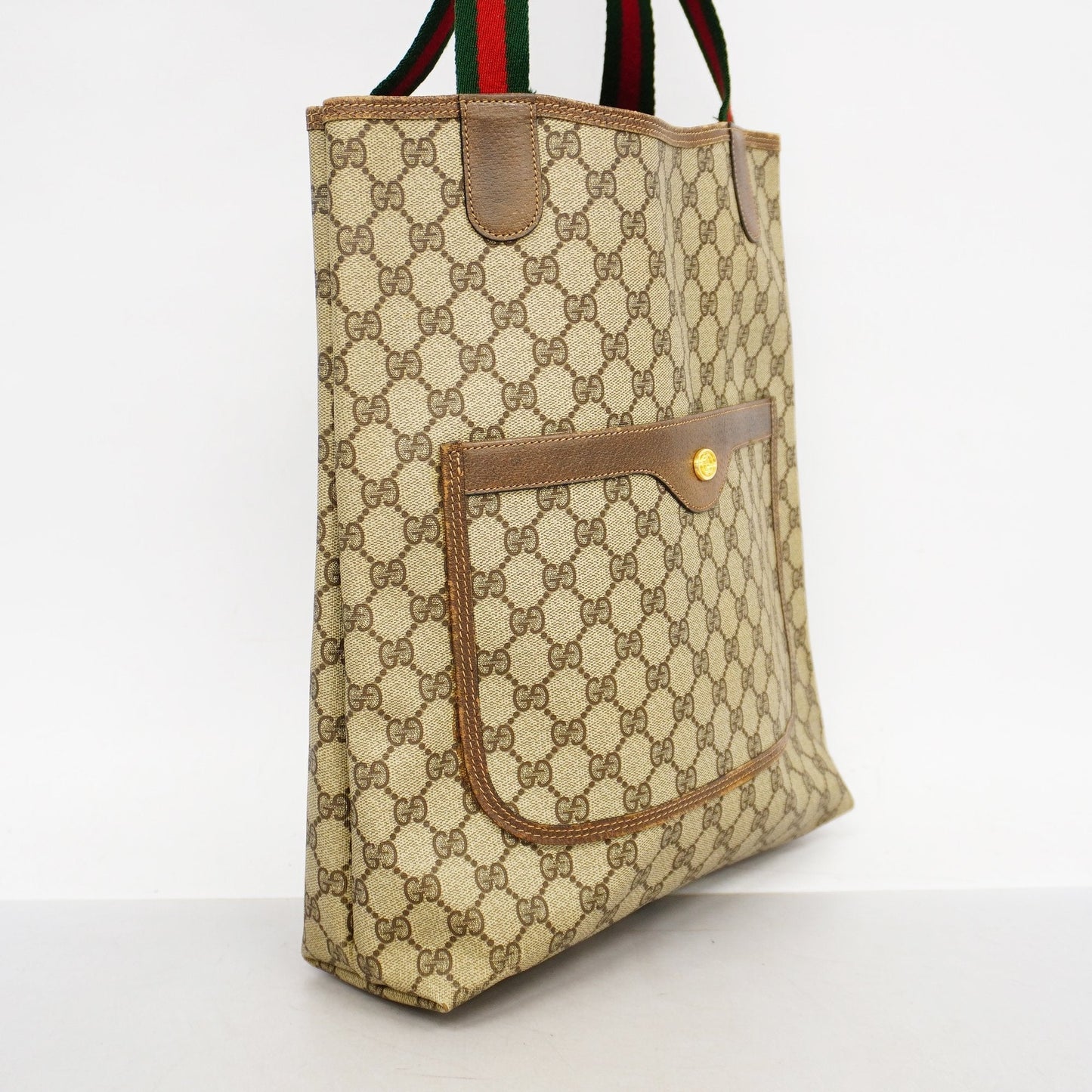 Gucci Sherry Line Tote Bag 39 02 003 Women's GG Supreme Tote Bag Beige