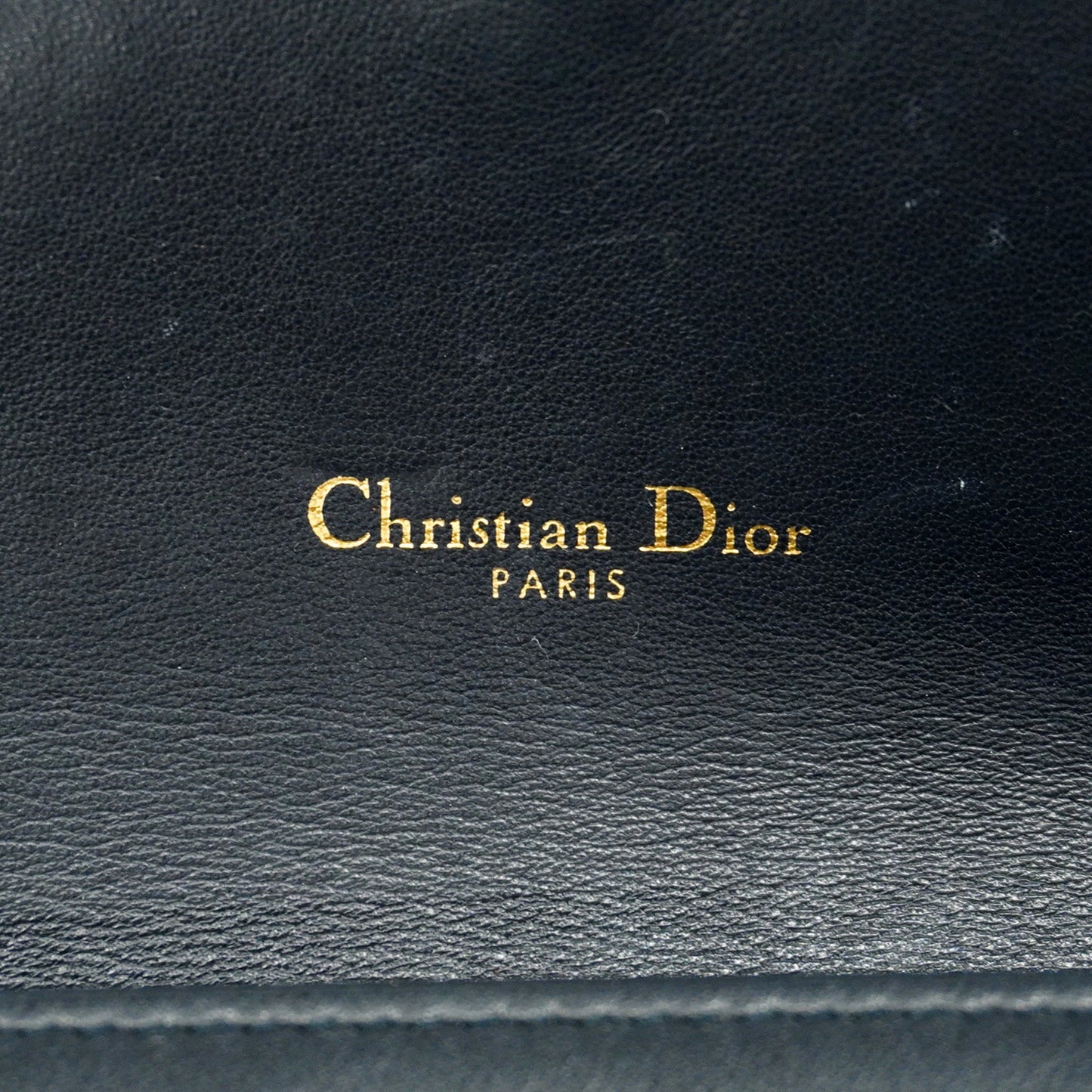 CHRISTIAN DIORAuth  Trotter Chain Wallet Gold Hardware Women's Canvas,Leather