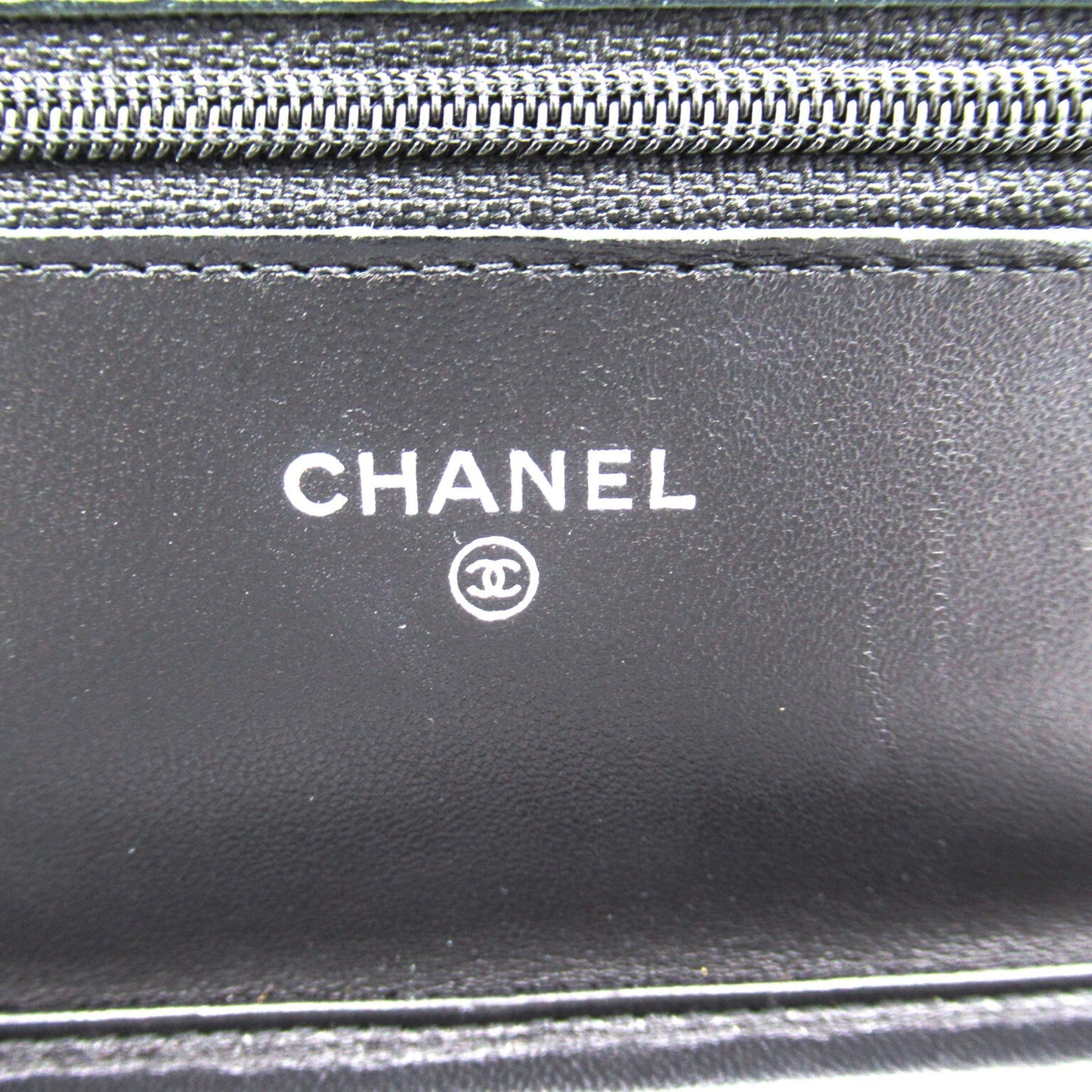 CHANEL Chain wallet Black Lambskin [sheep leather] AP0250