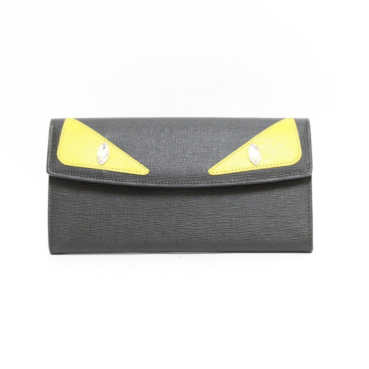 FENDI long wallet monster black ladies men's leather