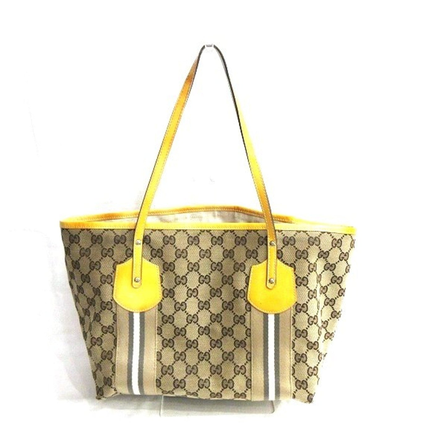 GUCCI Sherry Line 211971 GG Canvas Bag Tote Ladies