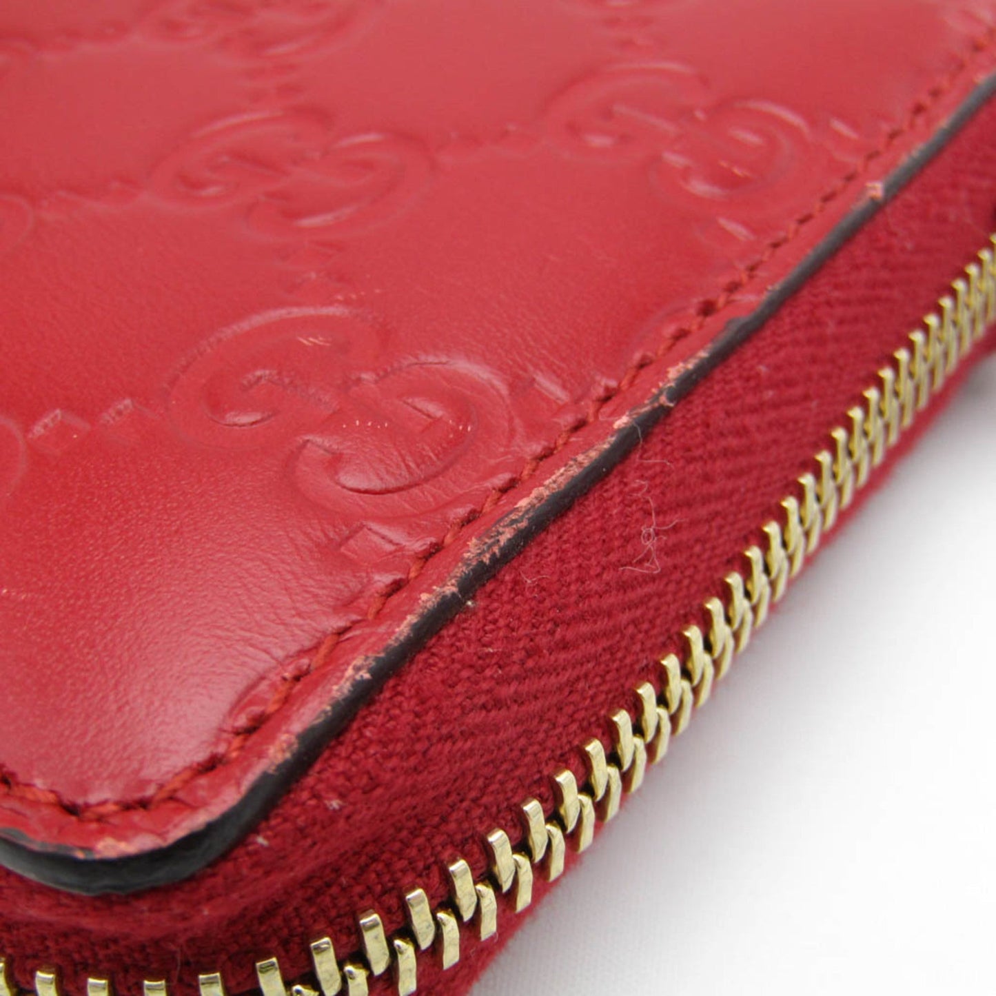 GUCCIssima 388680 GG Leather Long Wallet [bi-fold] Red Color