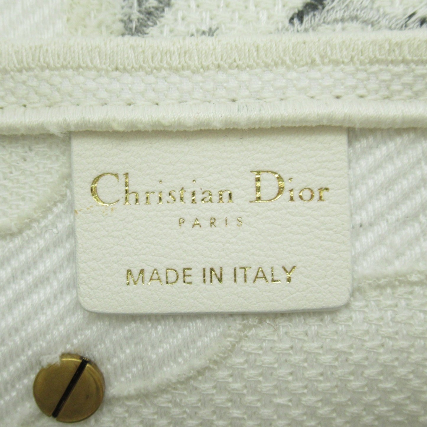 Dior Saddle bag Shoulder Bag White Flower embroidery cotton