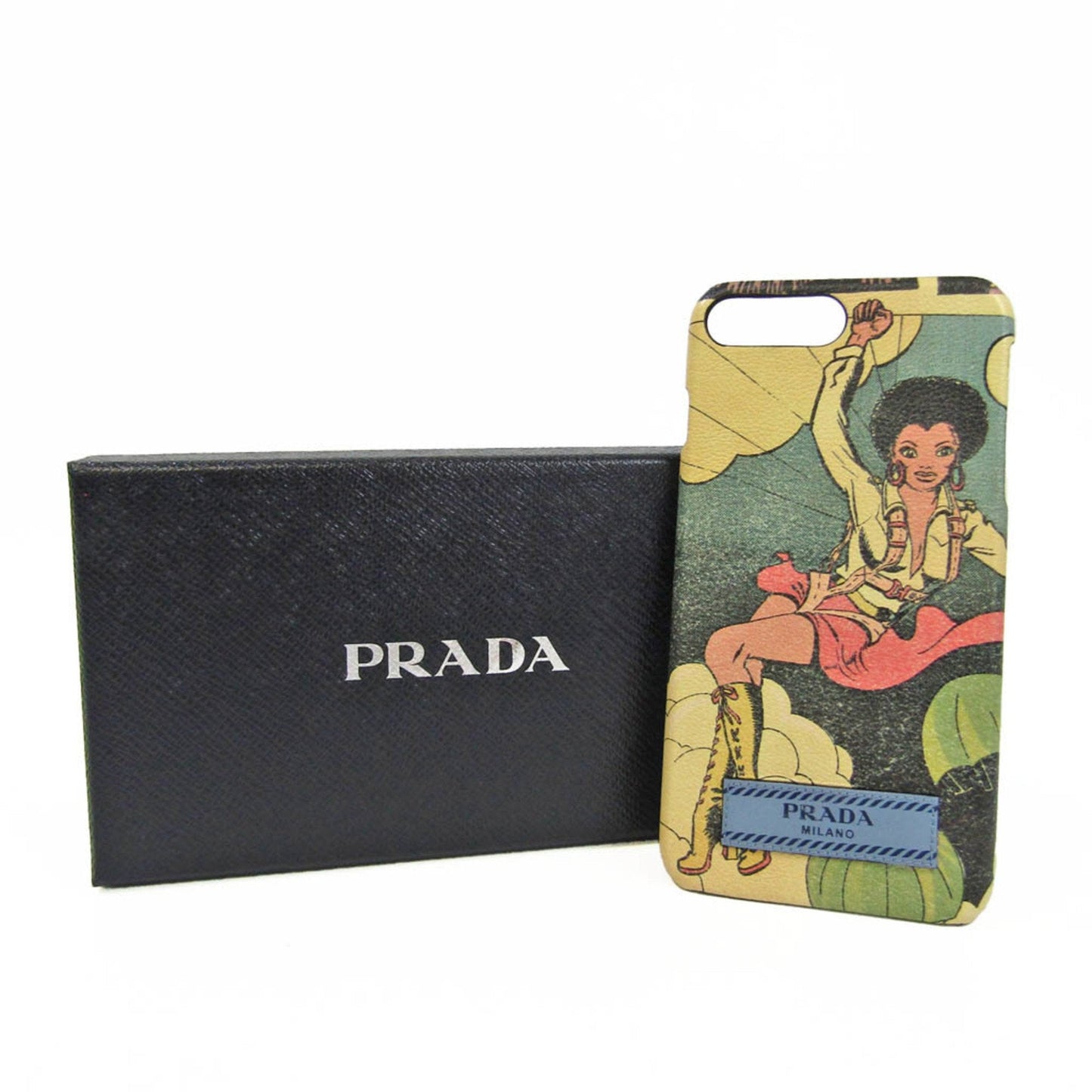 PRADA Leather Phone Bumper For IPhone 7 Plus Multi-color Comic pattern 1ZH036