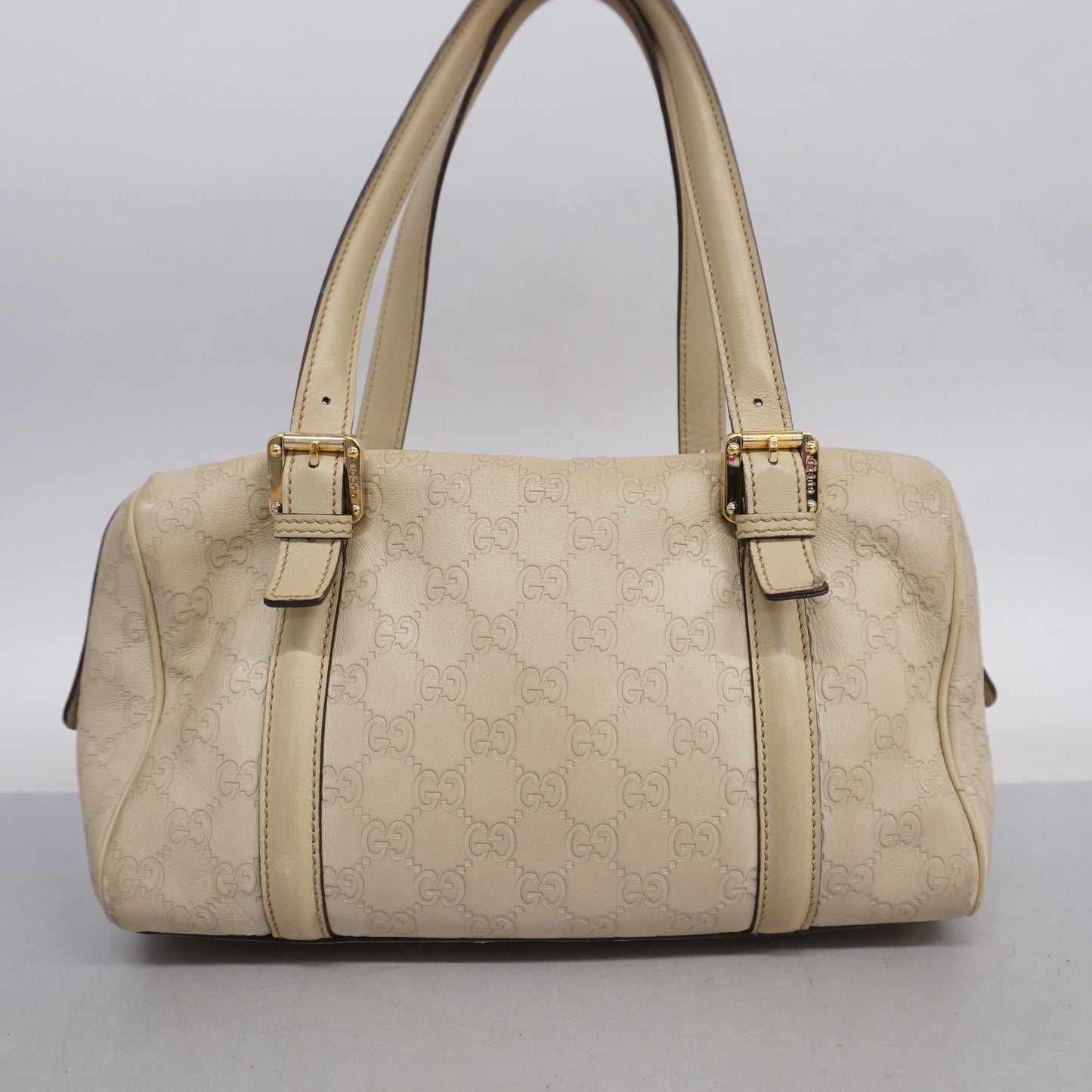 Guccissima 170009 Women's Leather Tote Bag Ivory