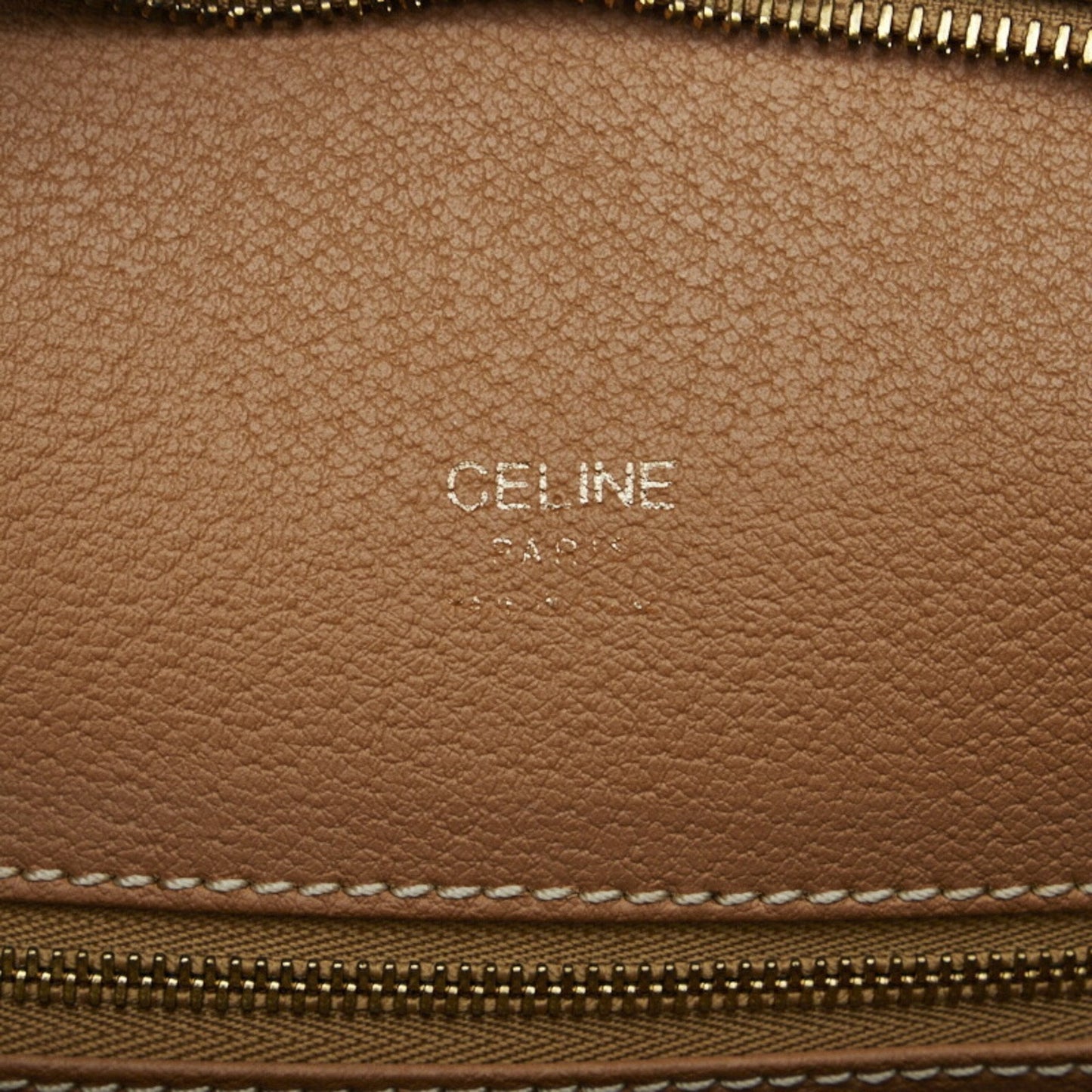 Celine Macadam Handbag Tote Bag Brown PVC Leather Women's