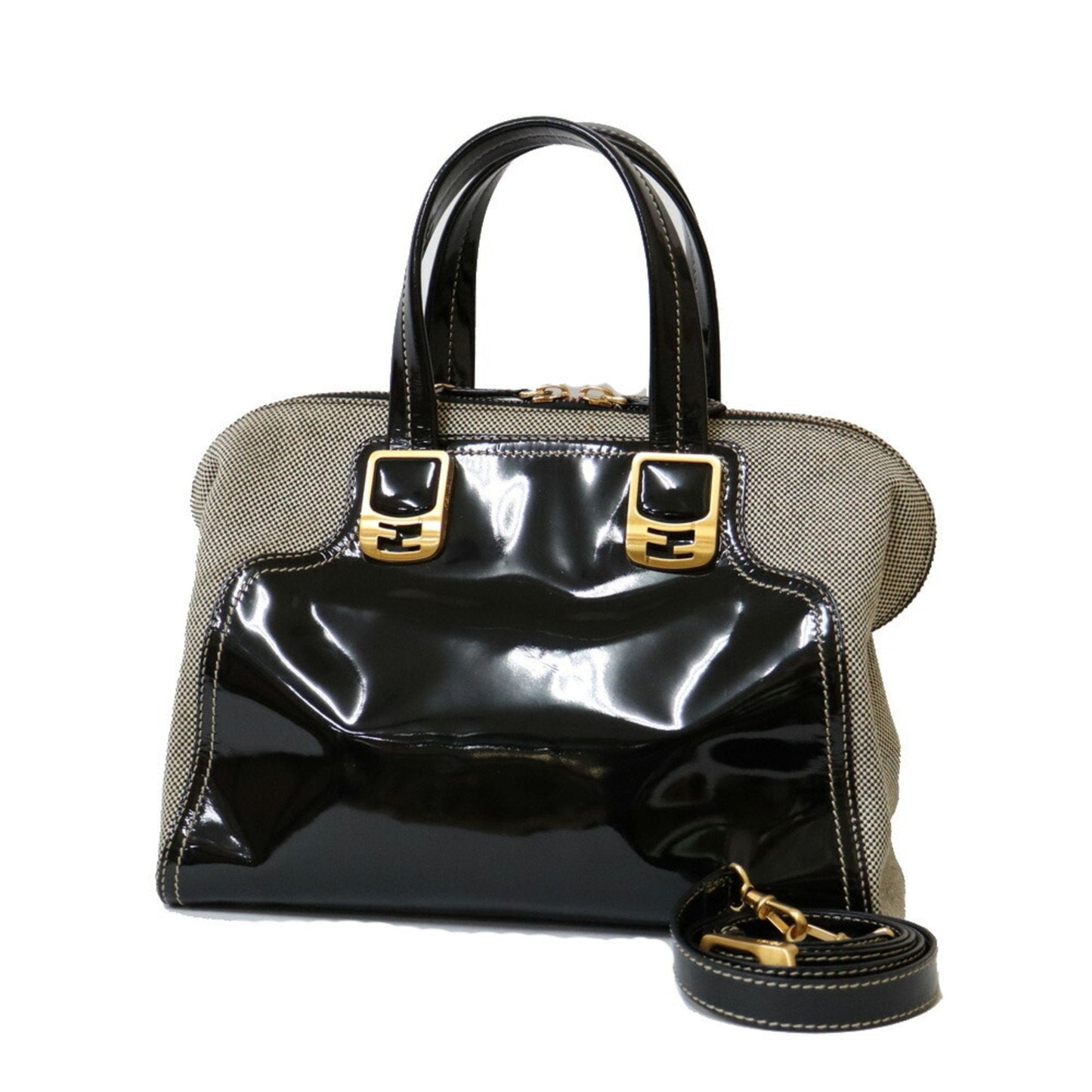 FENDI Handbag Chameleon Black Ladies