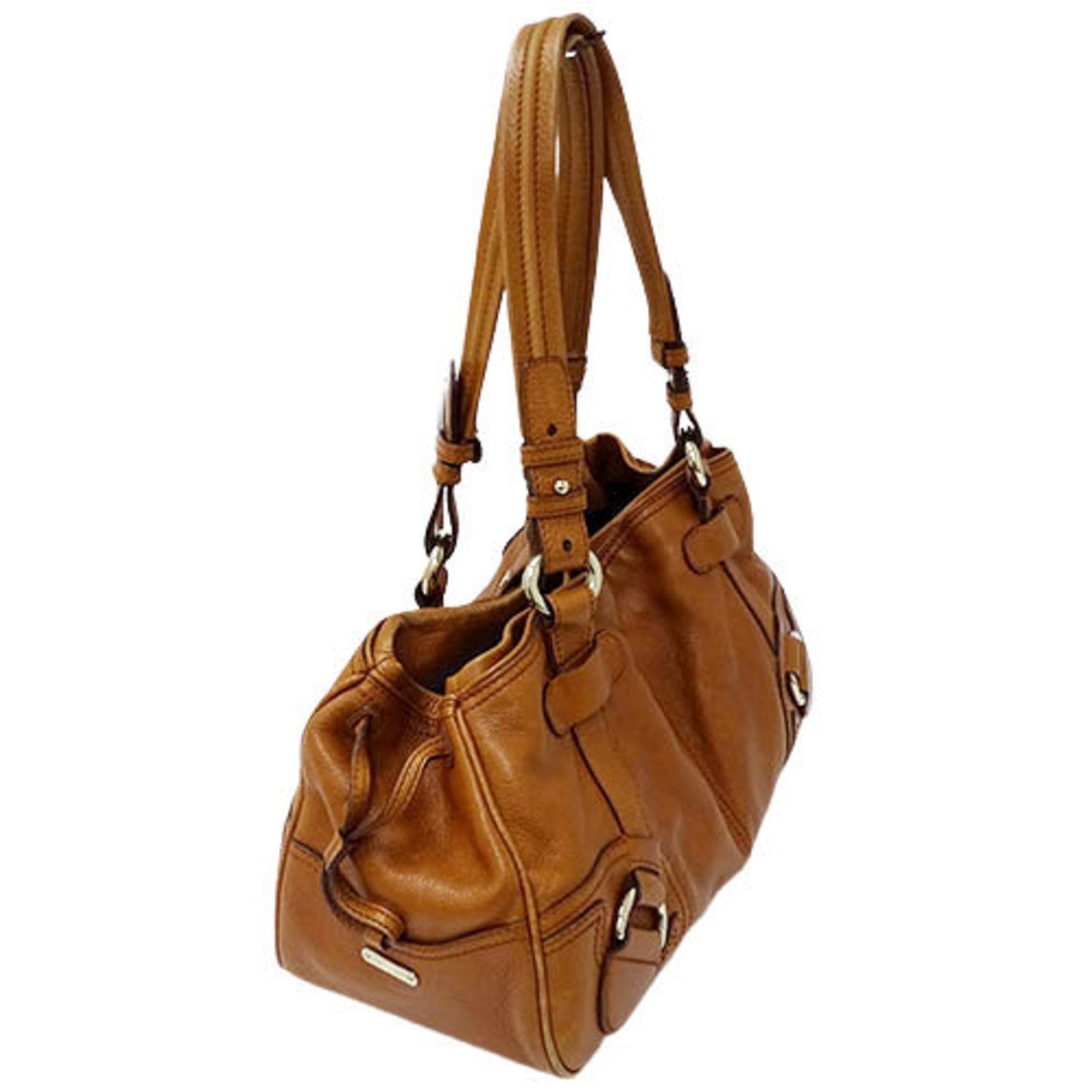 Celine Women's Shoulder Bag Tote Leather Camel Brown