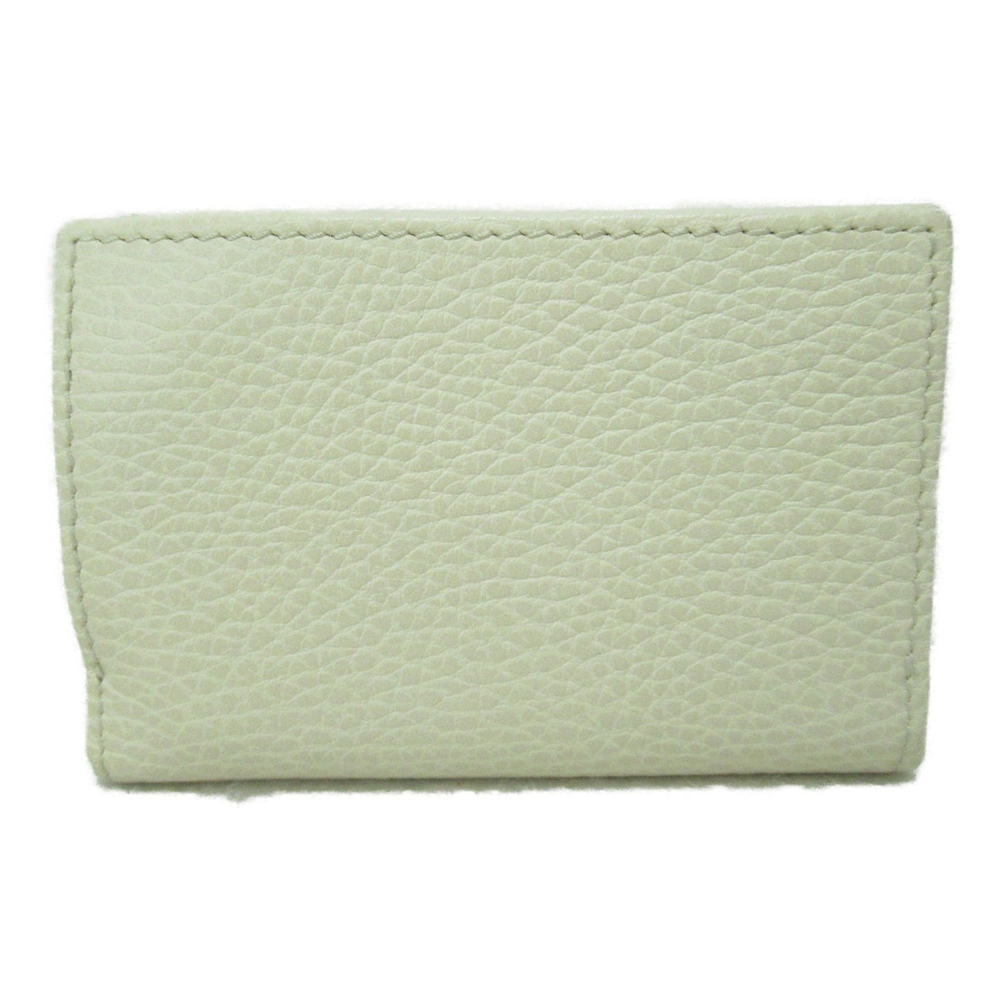 GUCCI GG Momant Trifold Wallet White leather 644407