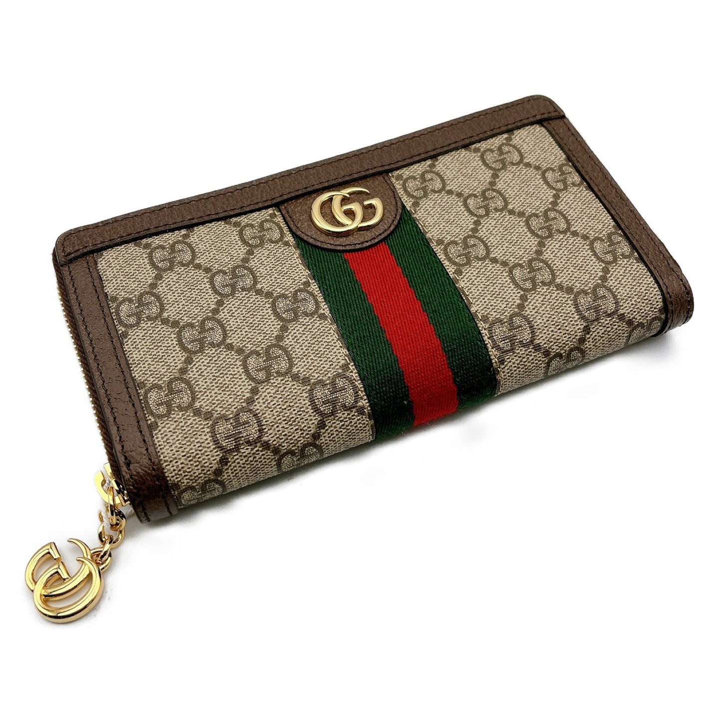 GUCCI GG Zip Around Wallet Brown Beige GG Supreme 52315496IWG8745