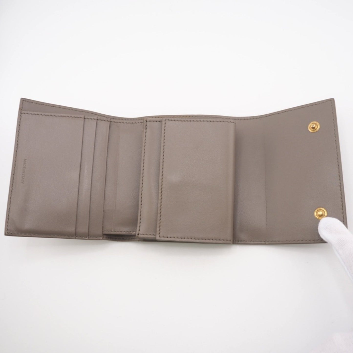 Celine/ Small Trifold Wallet Greige Women's