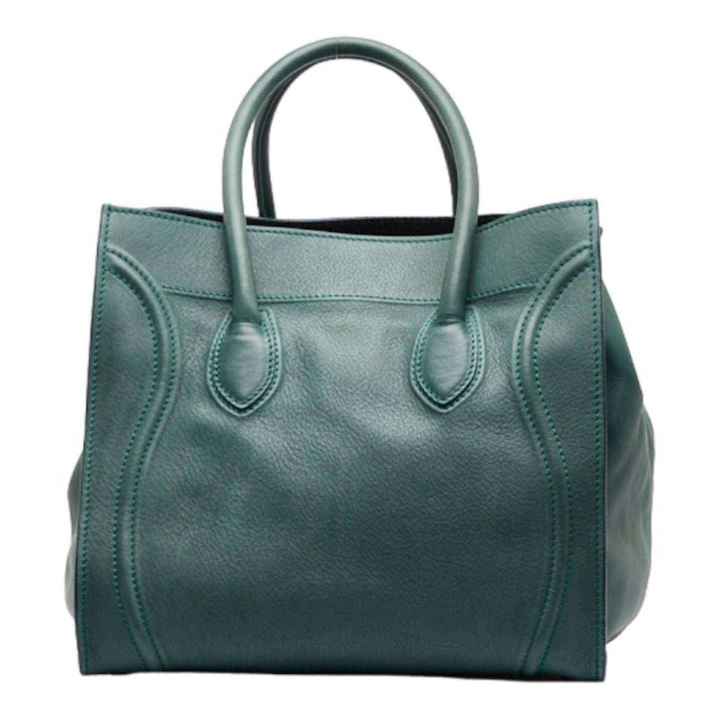 Celine Luggage Phantom Tote Bag Handbag Green Leather Ladies