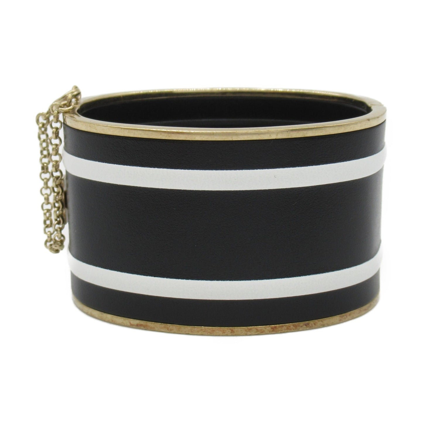 Dior Cuff Bracelet Black White leather