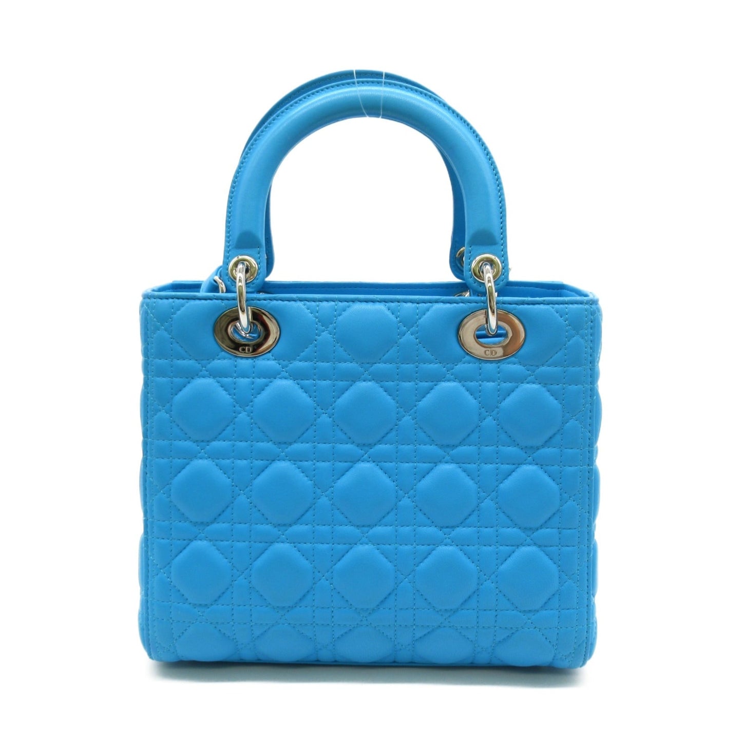 Dior Lady Dior Tote Bag Blue Lambskin [sheep leather]