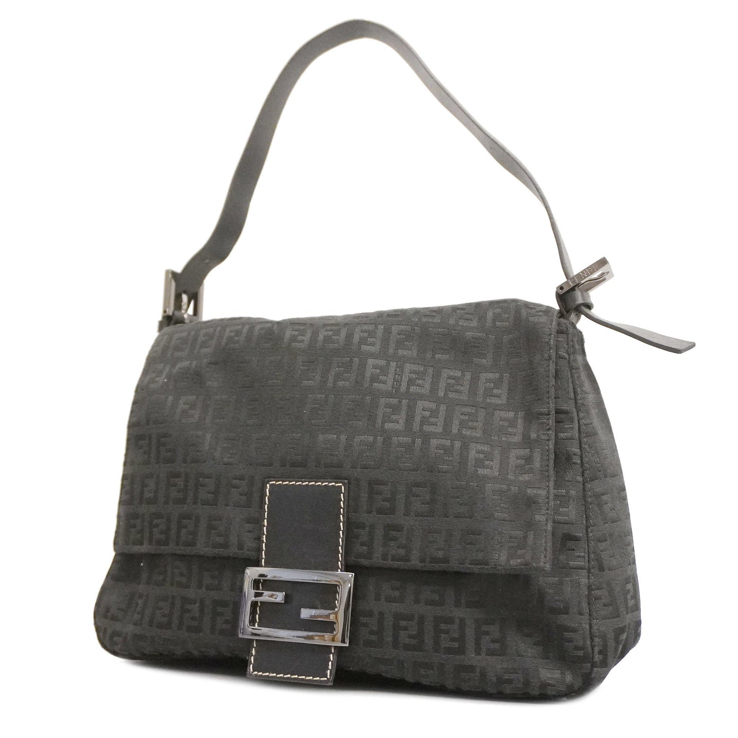 FENDI   Zucchino Mamma Bucket Women's Canvas Handbag Black