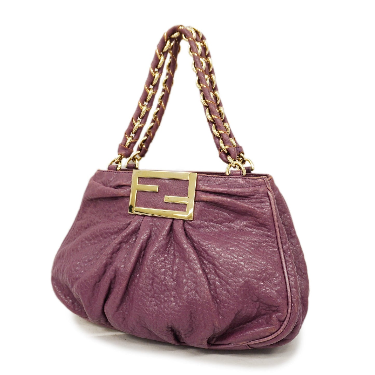 FENDI  Tote Bag Women's Leather Tote Bag Purple