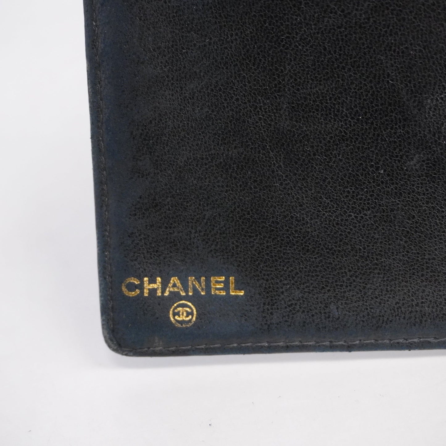 CHANEL  Gold Hardware Women's Caviar Leather Long Wallet Black