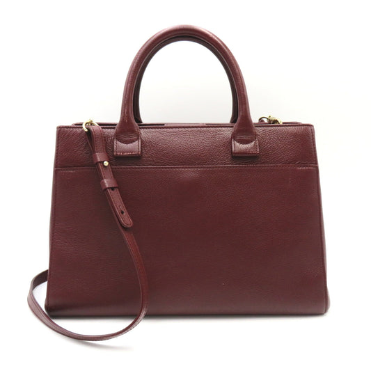 CHANEL 2way tote Red Bordeaux leather A69930