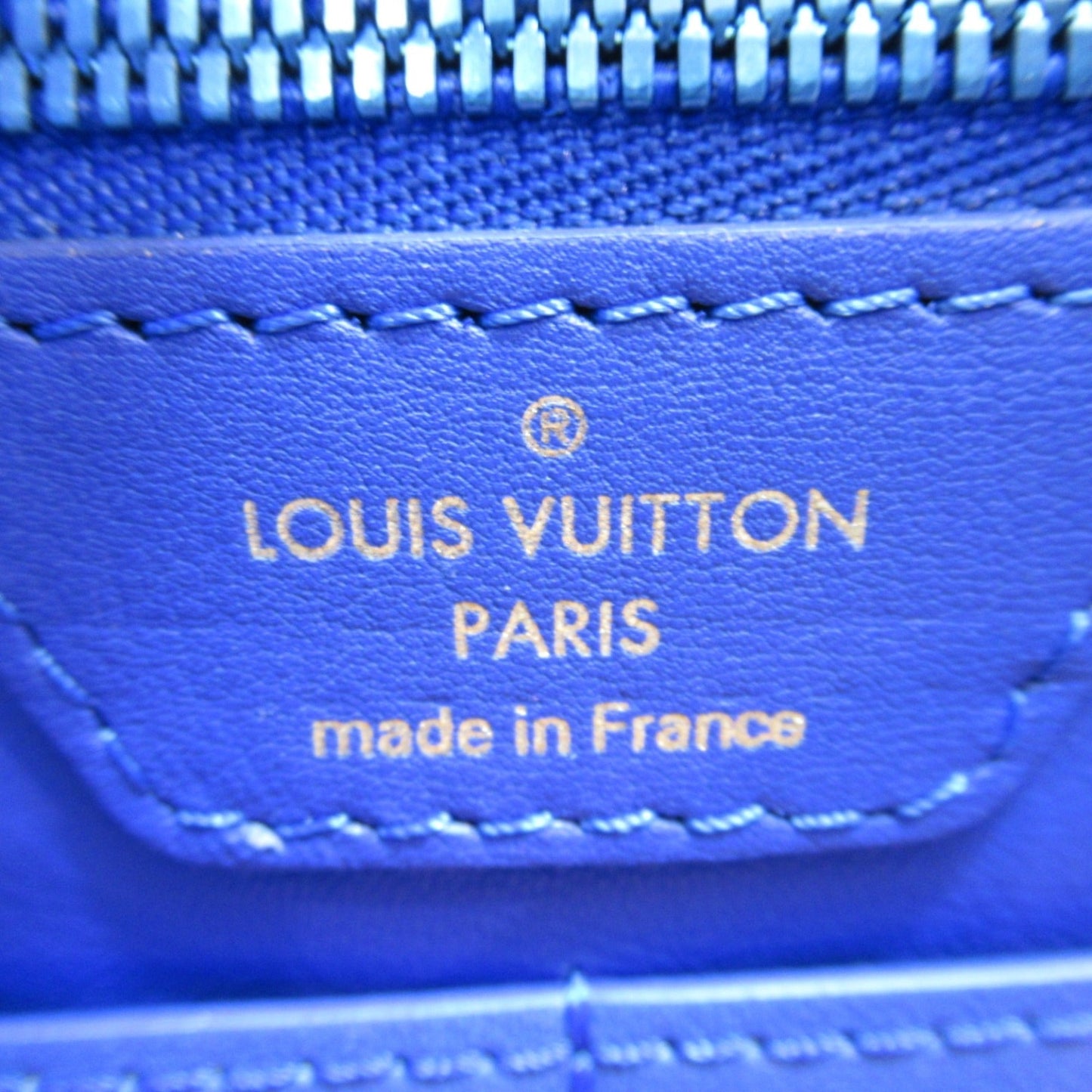 LOUIS VUITTON Gauguin Neverfull MM Tote Bag Blue Mulch color PVC coated canvas