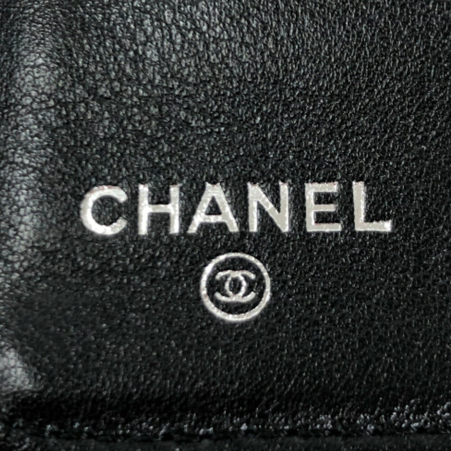 Chanel Long Wallet Coco Mark Caviar Skin Black Ladies CHANEL