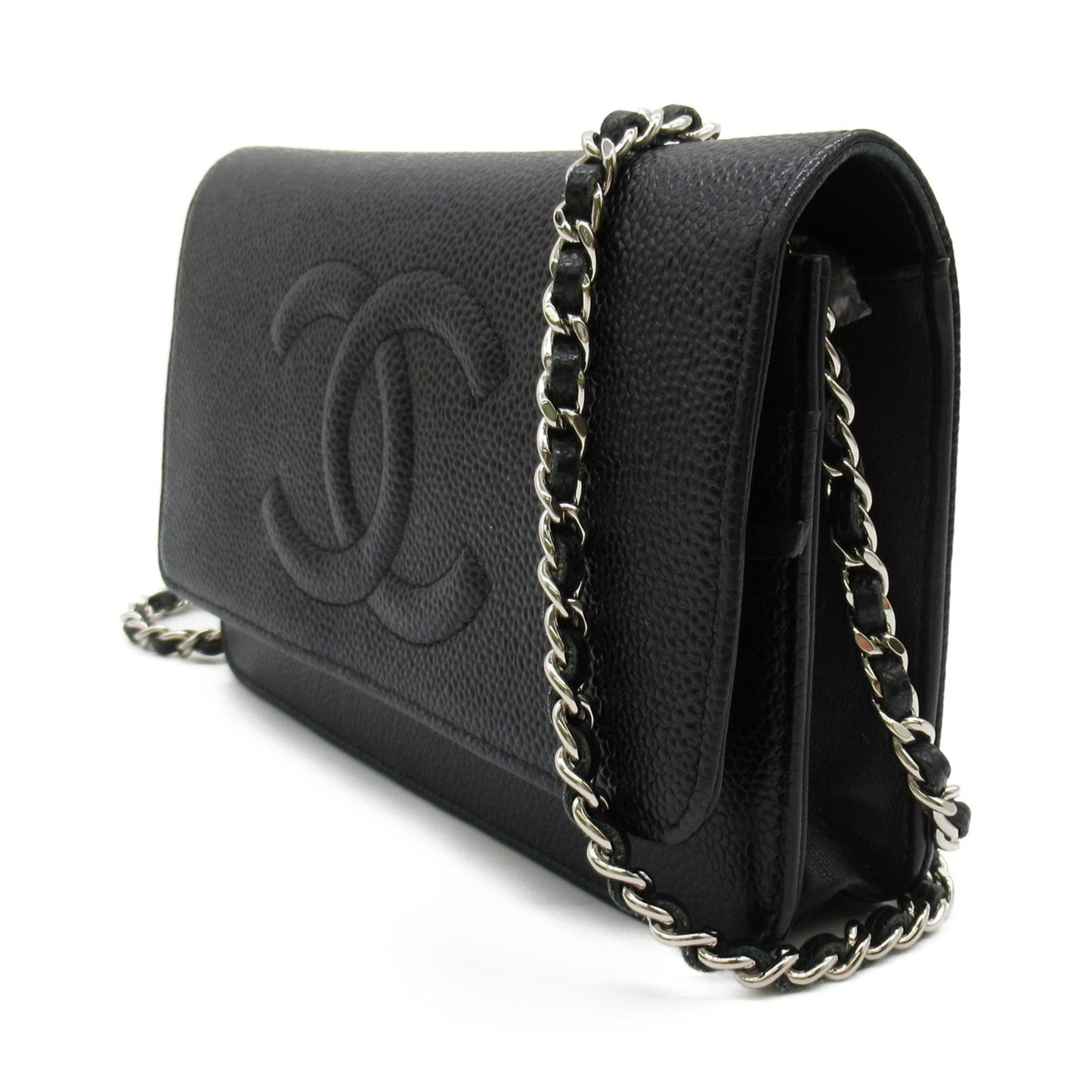 CHANEL Chain wallet Shoulder Bag Black Caviar Skin [Grained Calf]