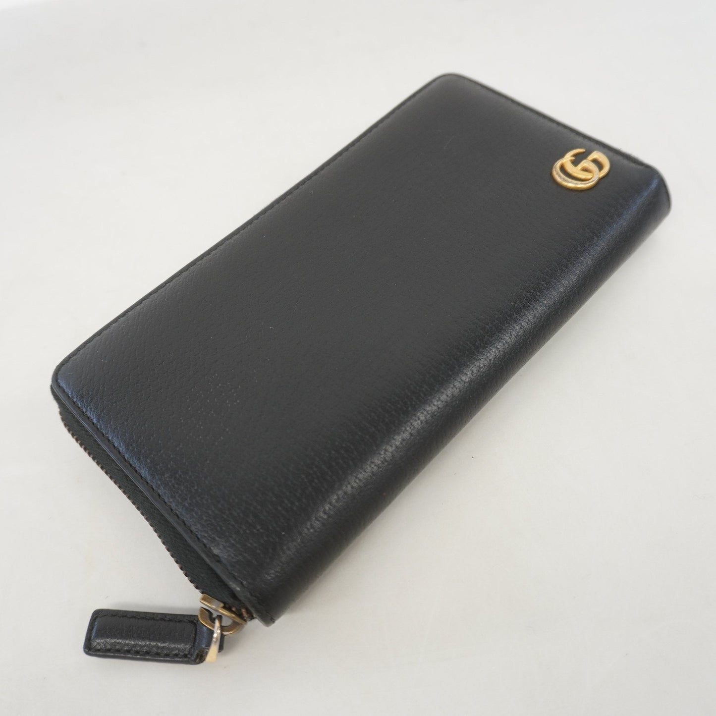 Gucci Bi-fold Wallet GG Marmont 428736 Leather Black