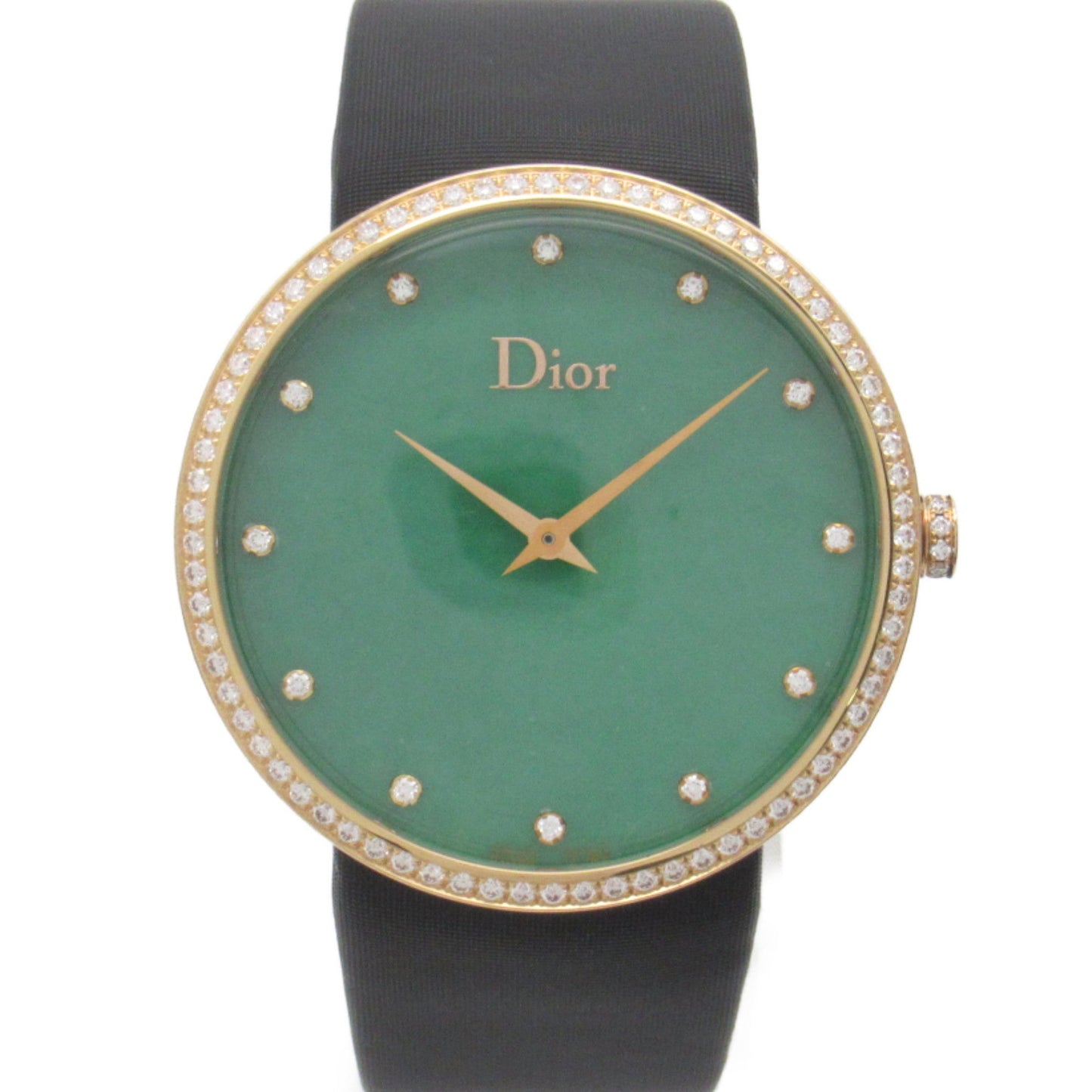 Dior LA D DE DIOR Wrist Watch Wrist Watch CD043171 Quartz Green K18PG[Rose Gold] satin belt, diamonds CD043171