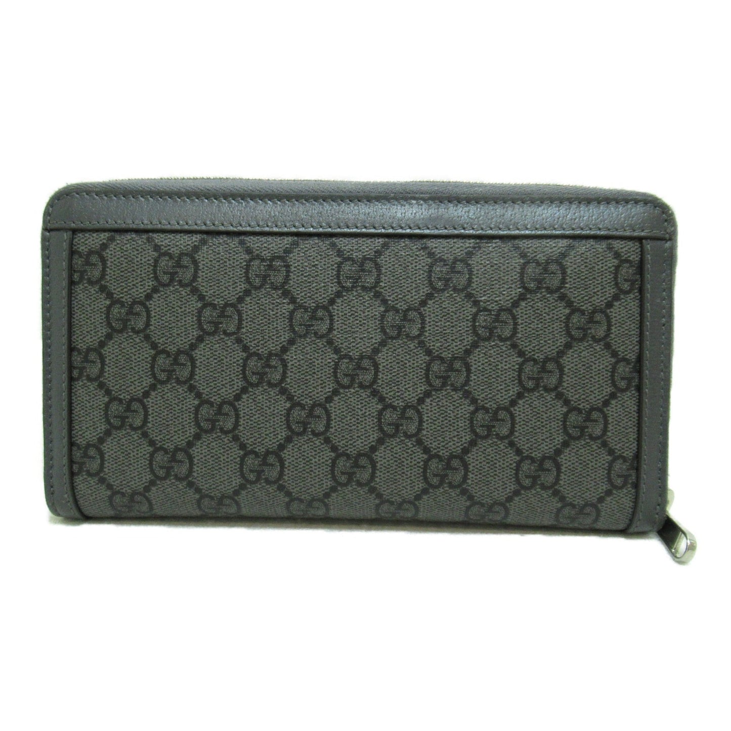 GUCCI GG Marmont zip-around wallet Gray PVC coated canvas 736127