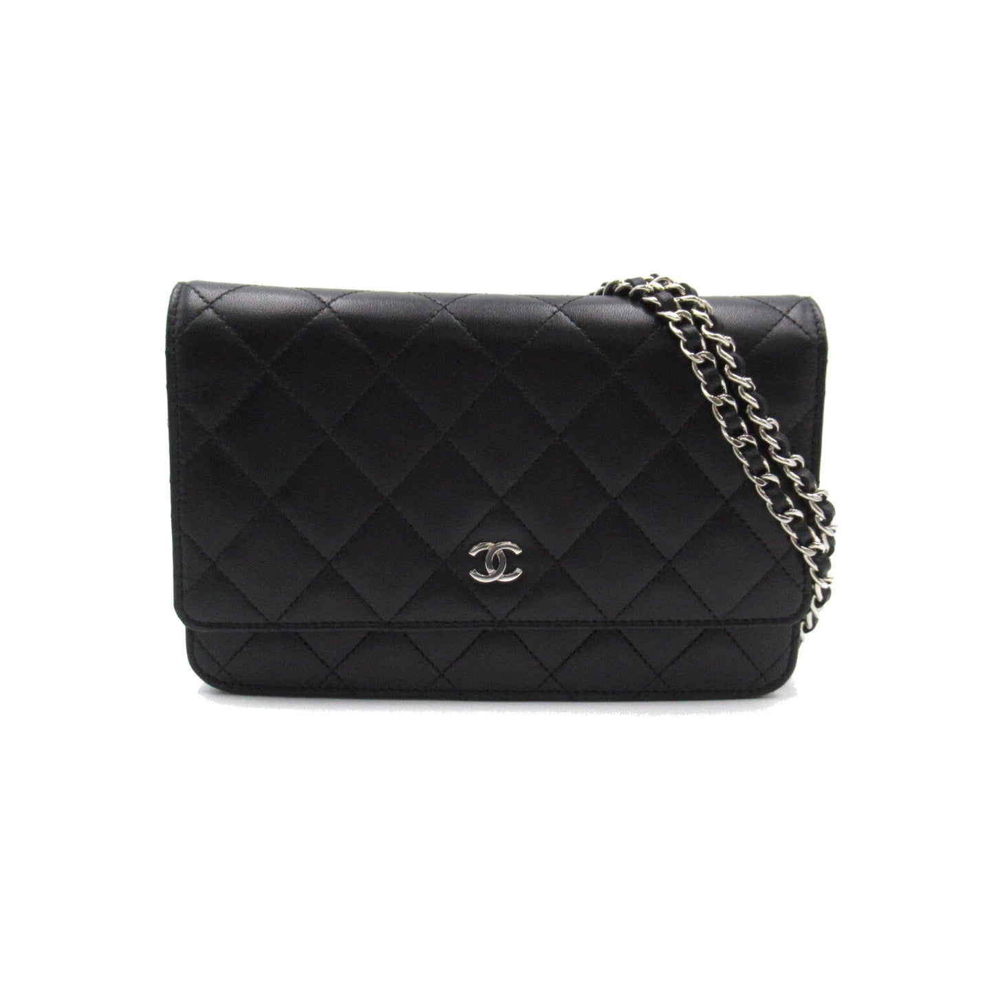 CHANEL Chain wallet Black Lambskin [sheep leather] AP0250