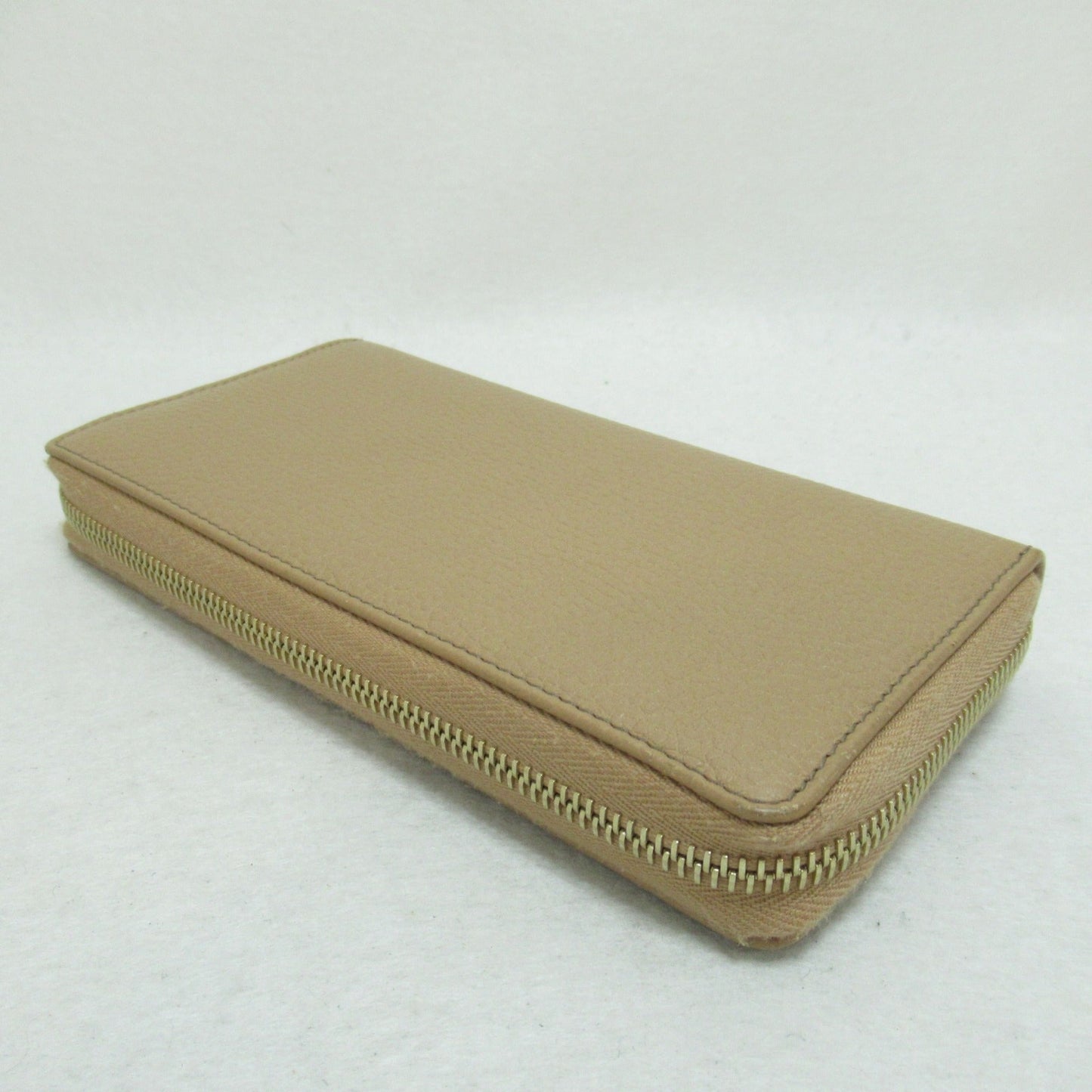 GUCCI Round long wallet Beige Calfskin [cowhide] 598187