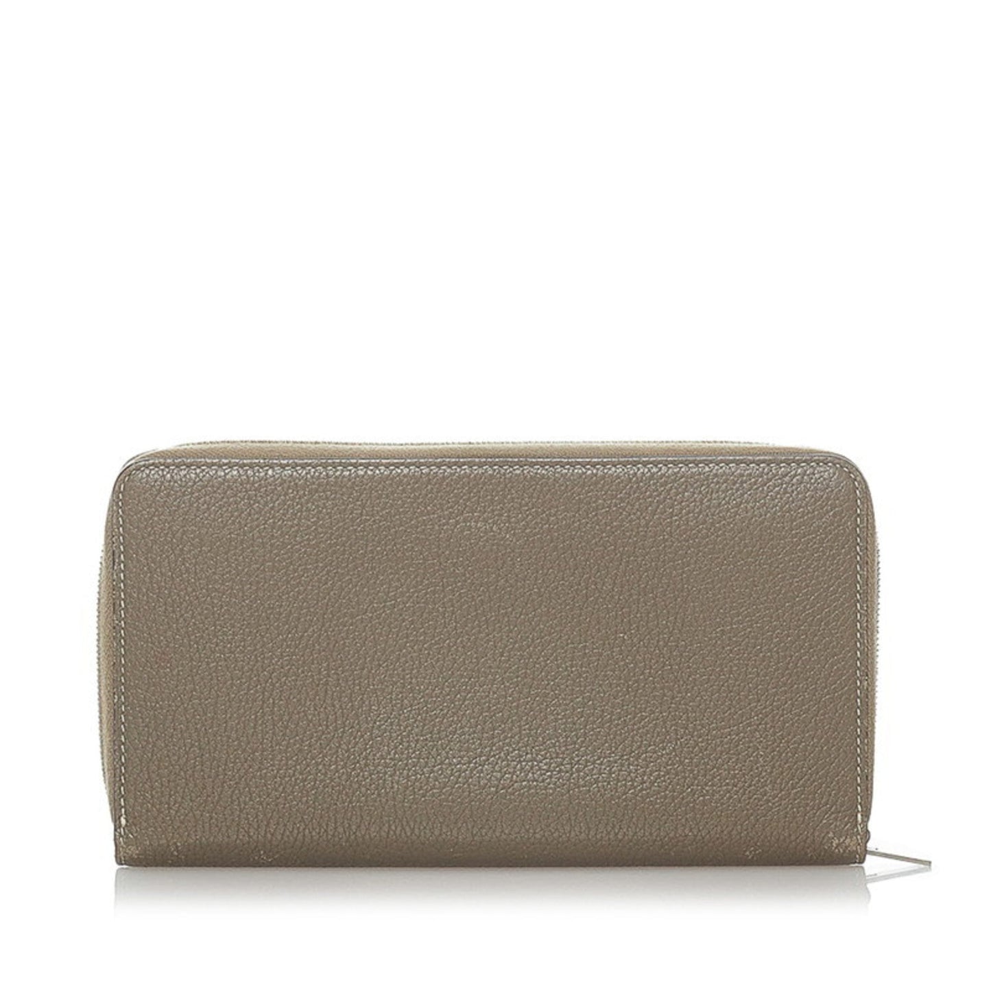 Celine round long wallet graige leather ladies Celine