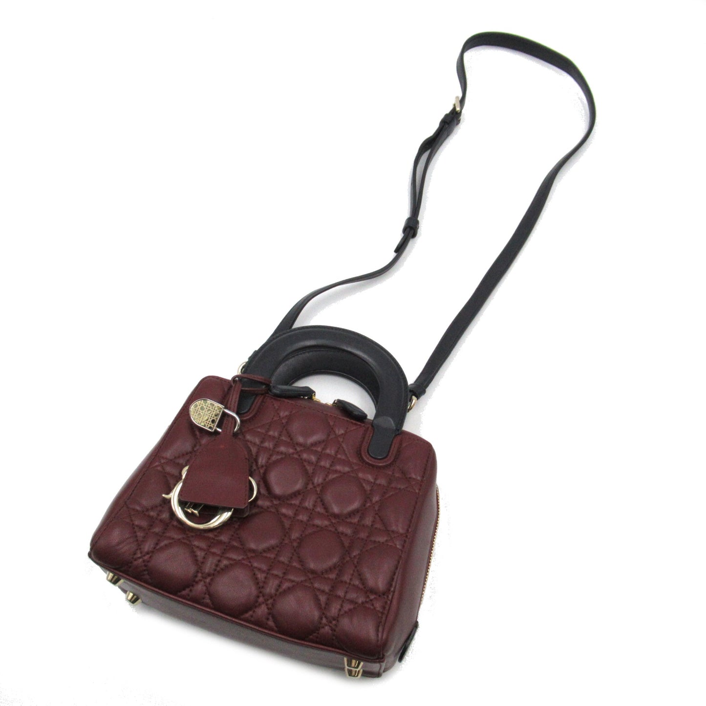 Dior Lily Classic Cannage Shoulder Bag Bordeaux system Lambskin [sheep leather] 01-BO-0176