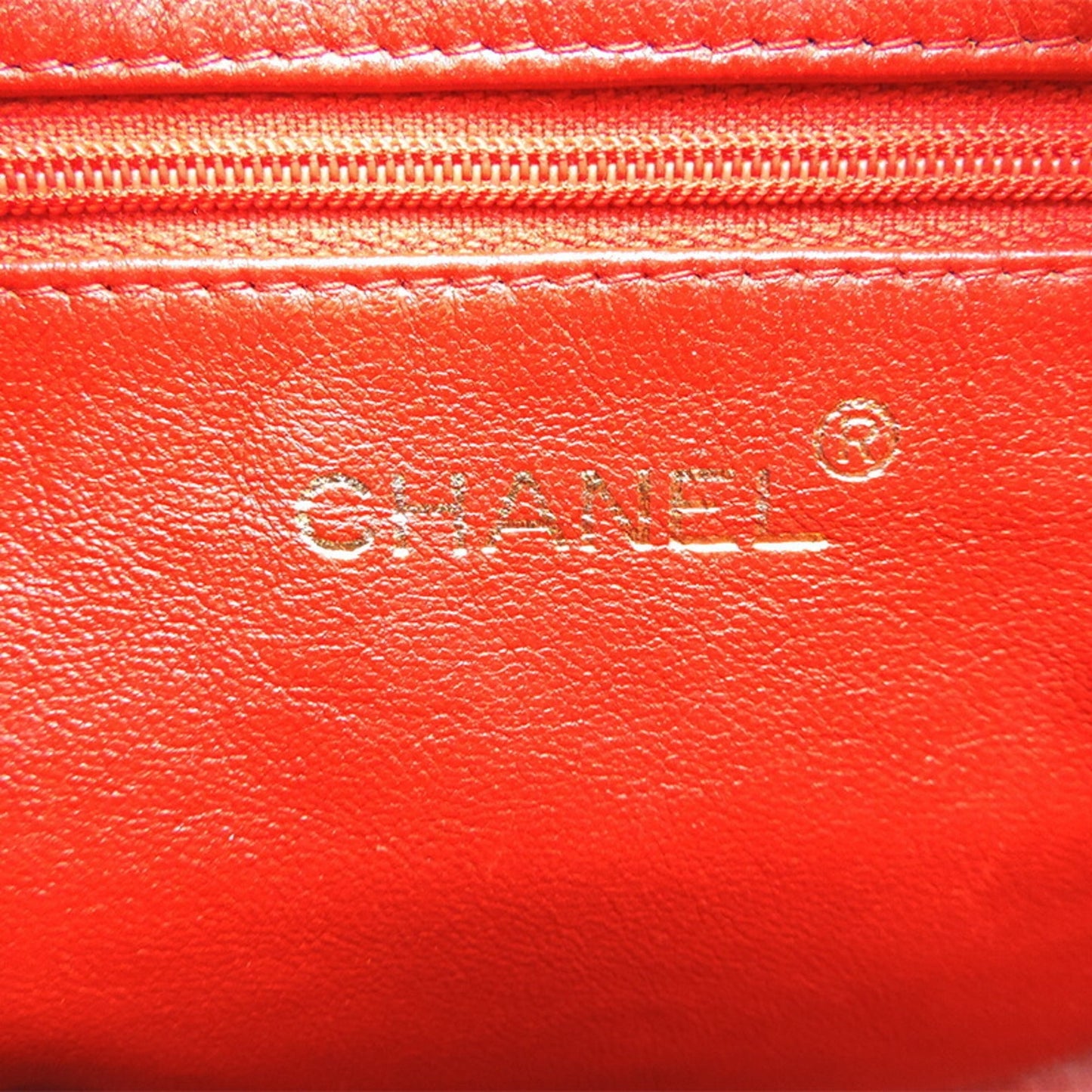 CHANEL shoulder ladies bag lambskin red ×