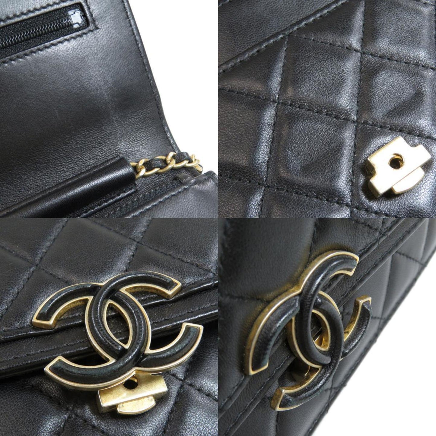 Chanel Chain Matelasse Long Wallet Lambskin Ladies