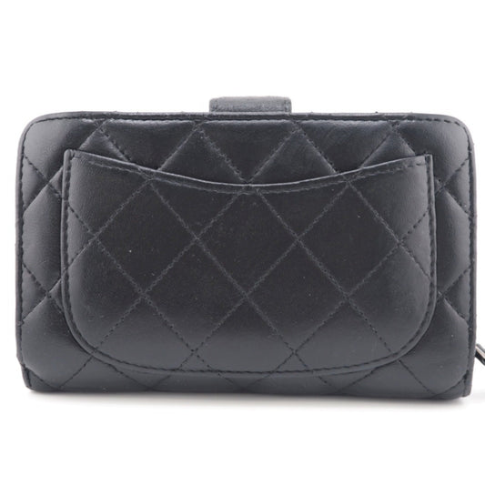 CHANEL/ Matelasse Bifold Wallet Black Ladies